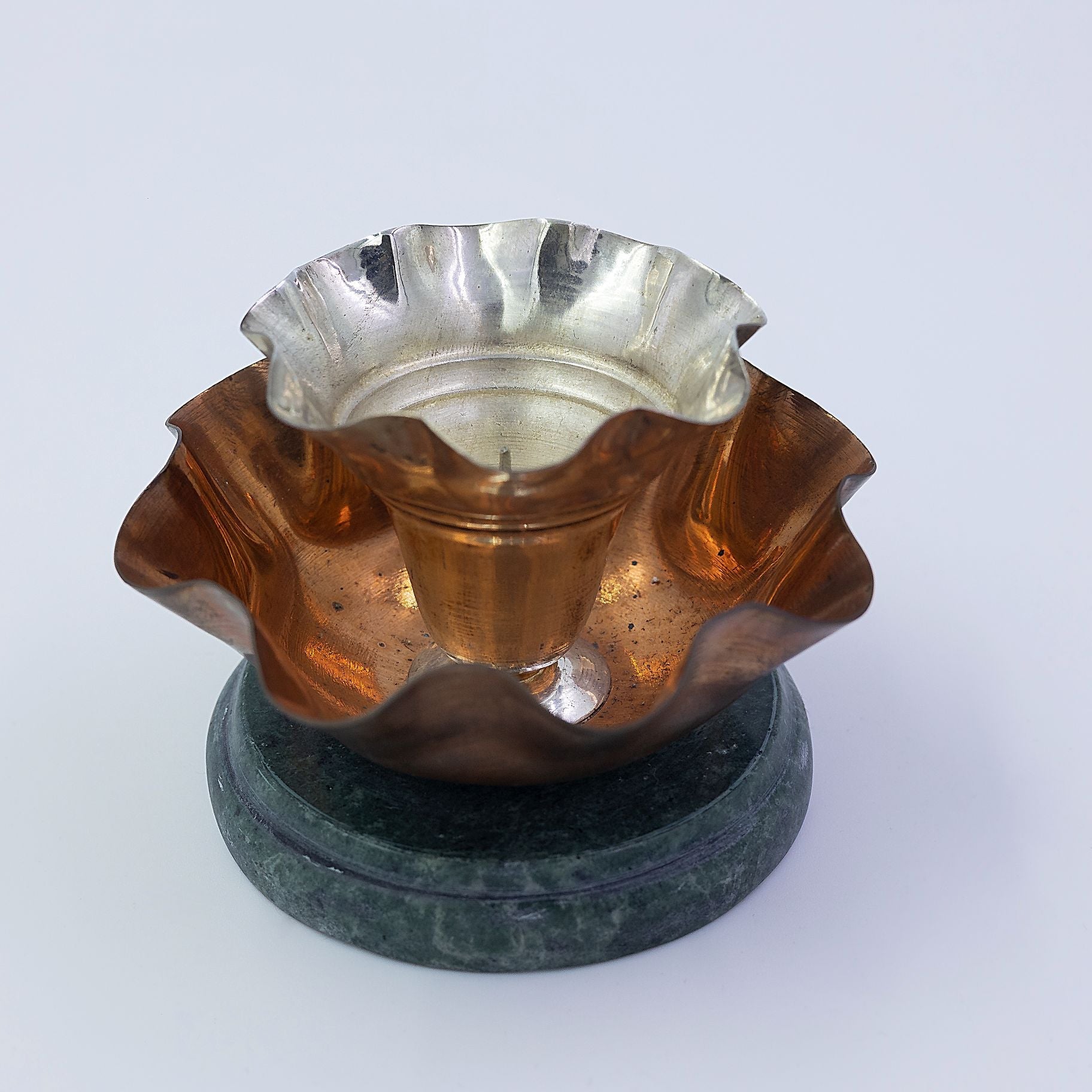 Exclusive Designer Diya With Stone Marble Base silverhousebyrj