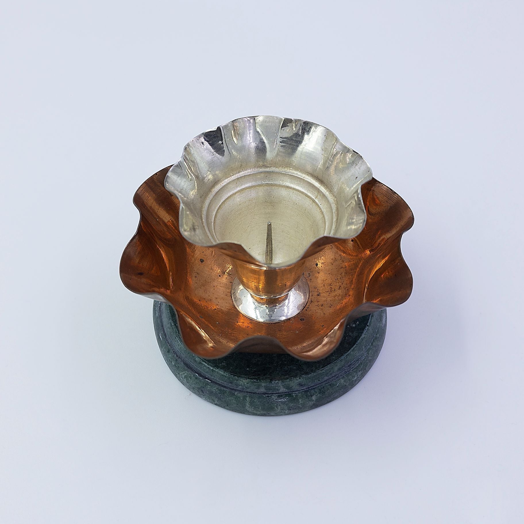 Exclusive Designer Diya With Stone Marble Base silverhousebyrj