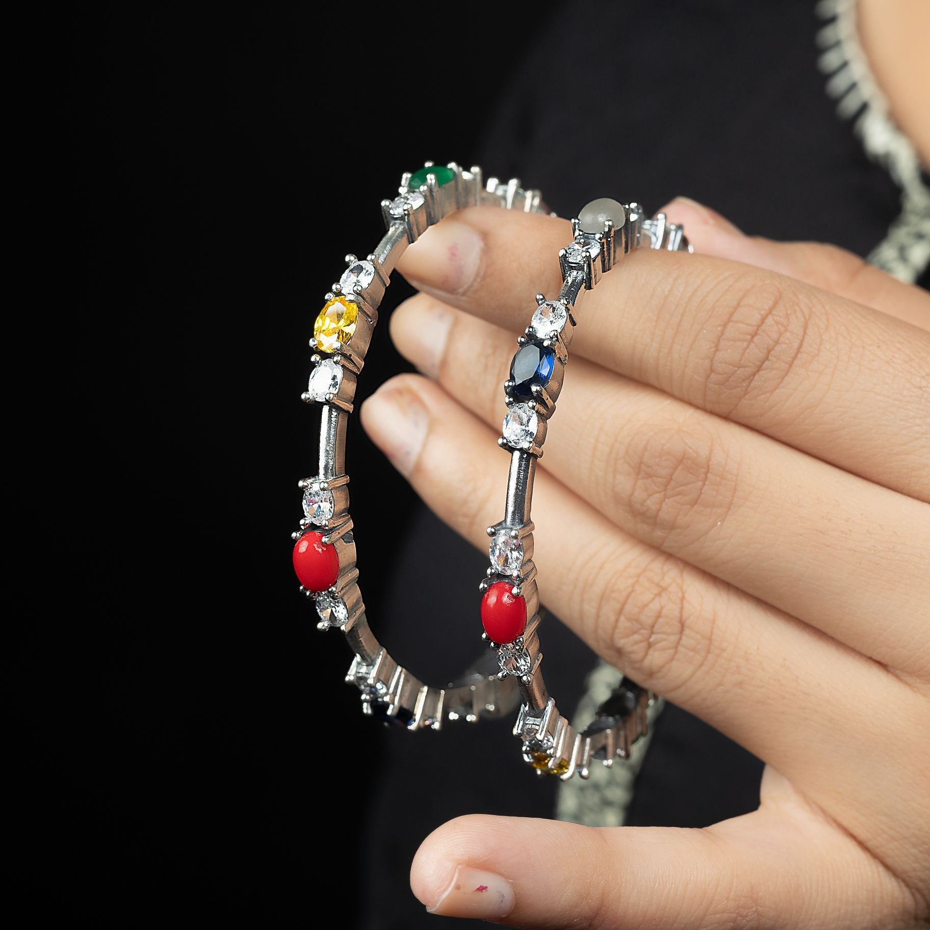 Exclusive Navratna Bangles silverhousebyrj