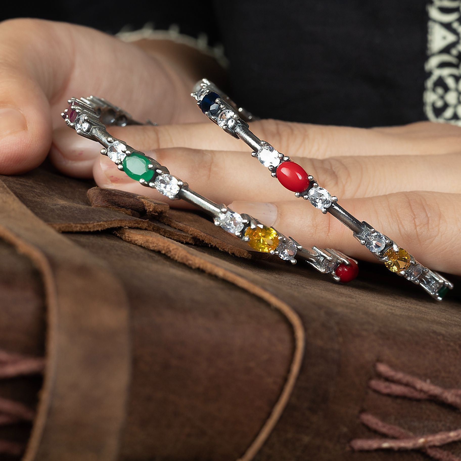 Exclusive Navratna Bangles silverhousebyrj