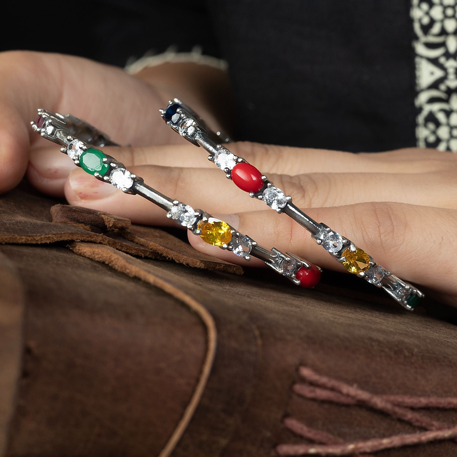Exclusive Navratna Bangles silverhousebyrj