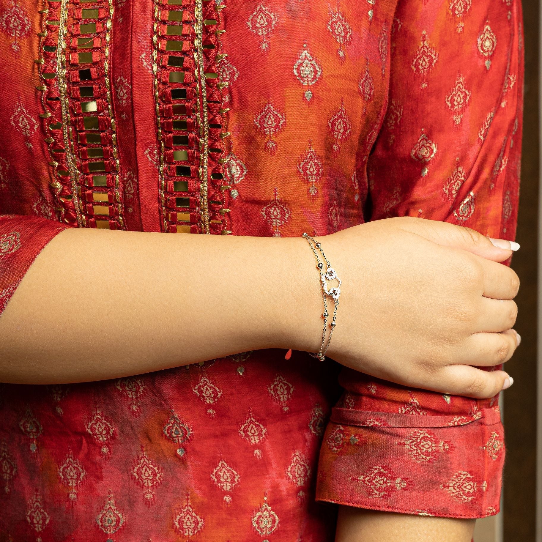 Exquisite Double Layered Chain Bracelet Along with Heart silverhousebyrj