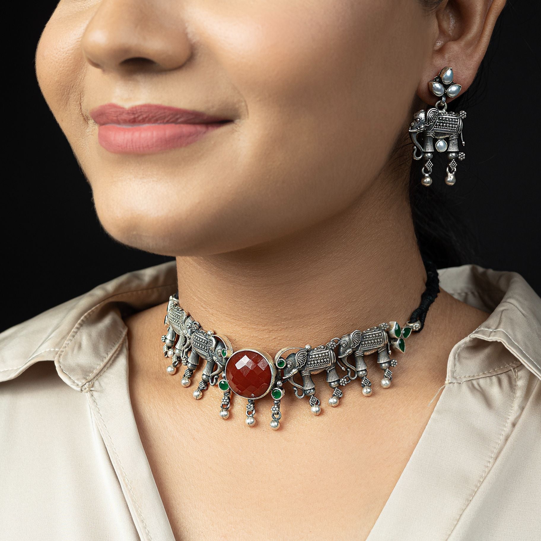 Exquisite Elephant Choker Set - Main Image