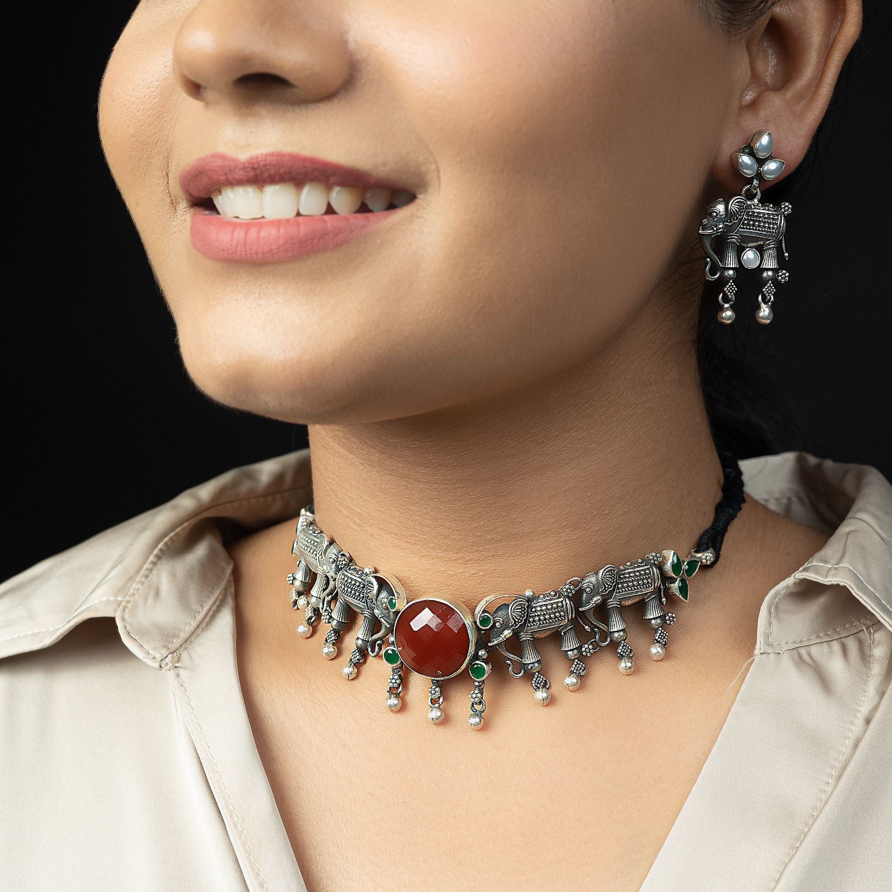Exquisite Elephant Choker Set silverhousebyrj