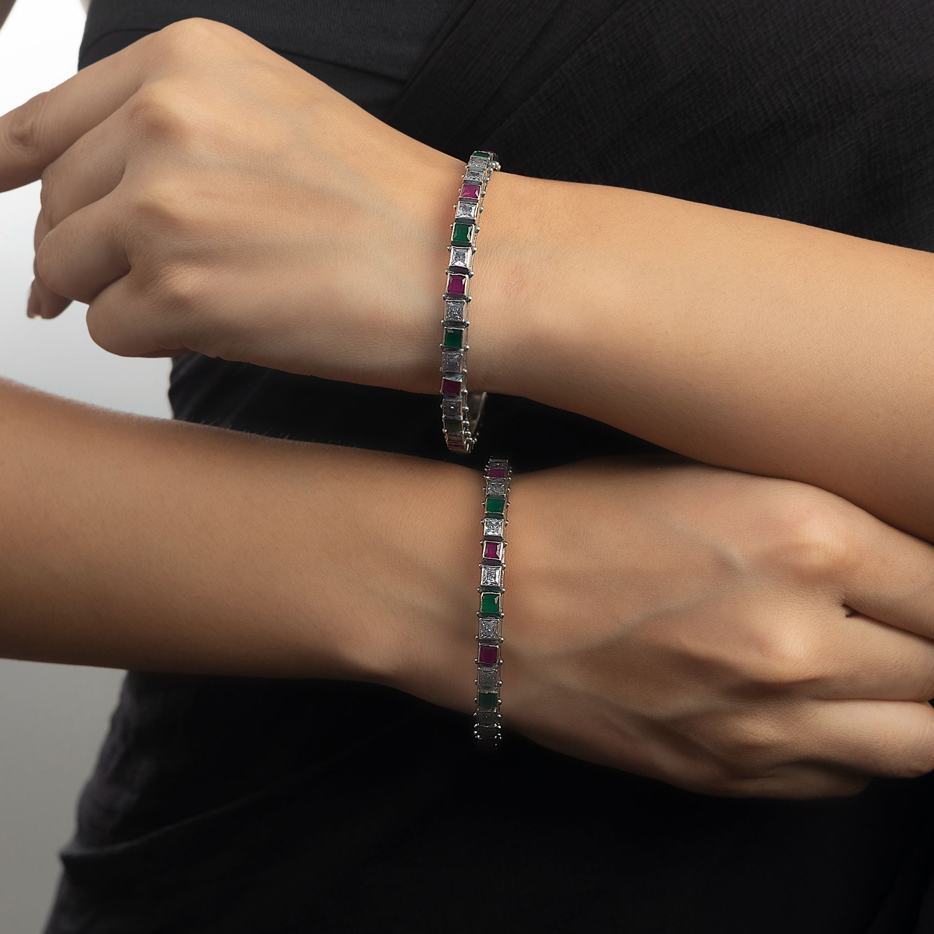 Exquisite Stone Studded Bangles silverhousebyrj