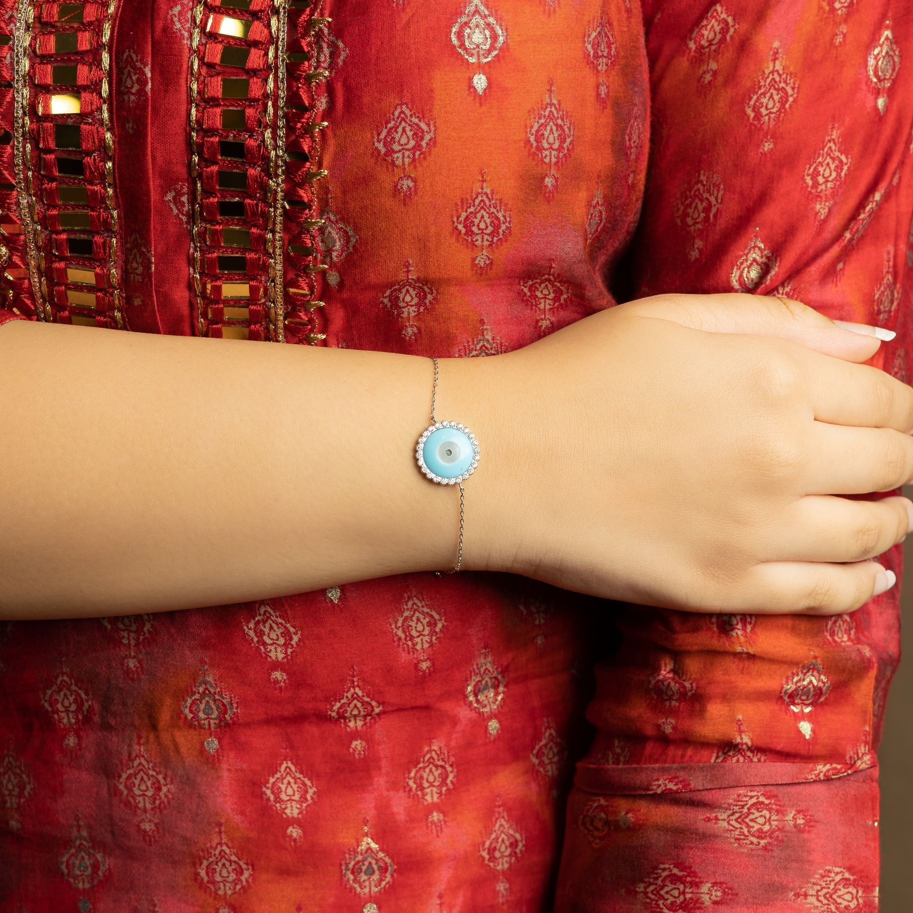 Fanciable Evil-eye Sleek Bracelet silverhousebyrj
