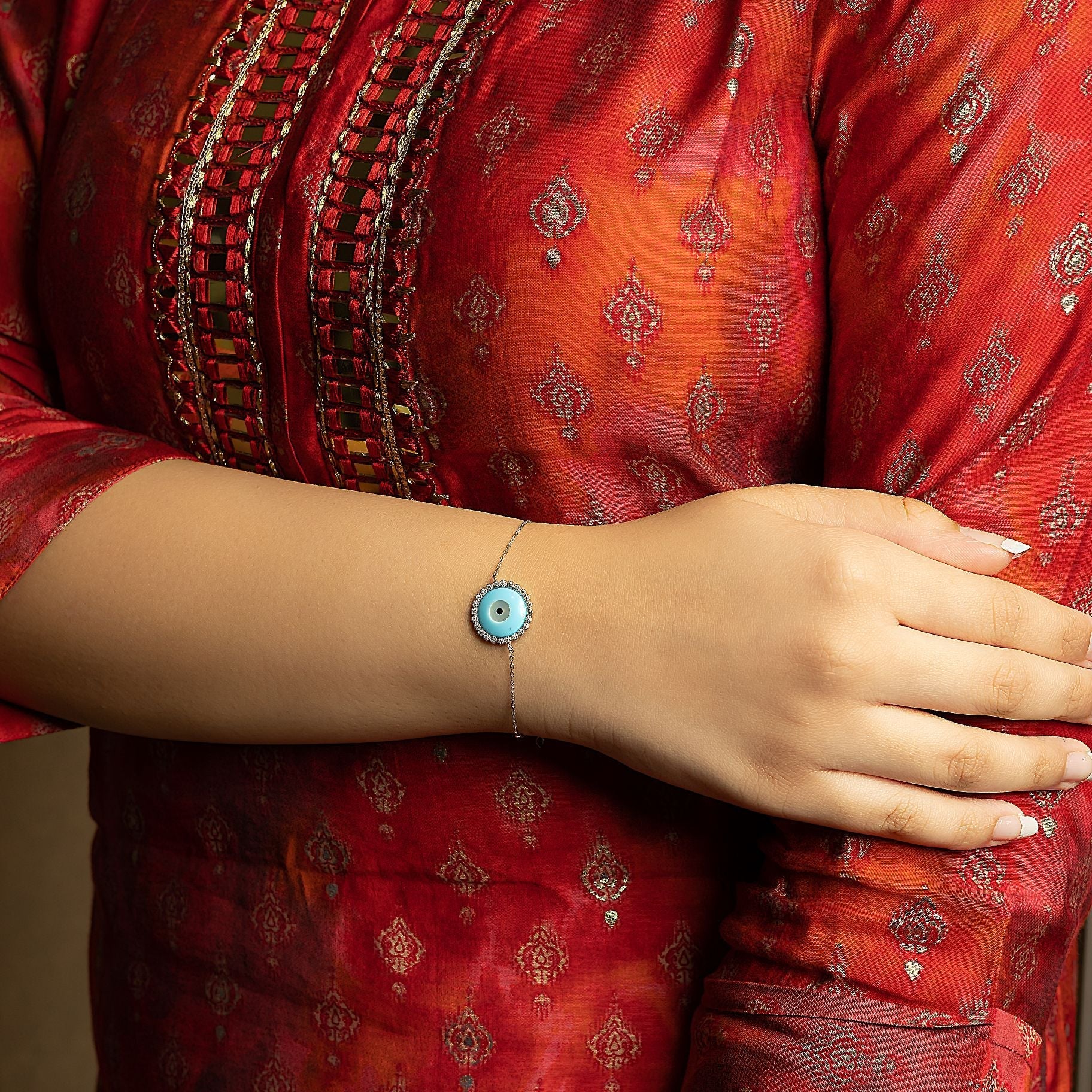 Fanciable Evil-eye Sleek Bracelet silverhousebyrj