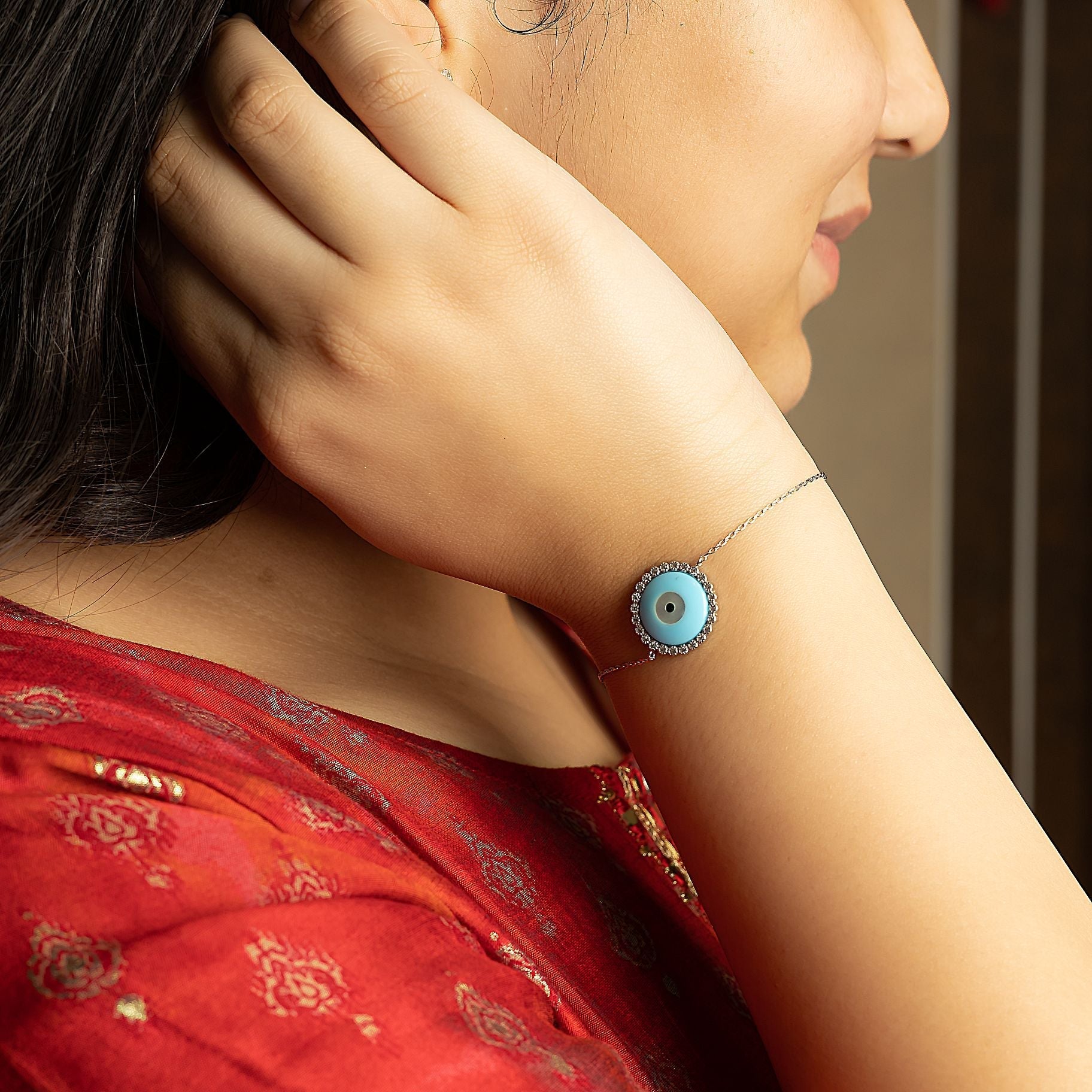 Fanciable Evil-eye Sleek Bracelet silverhousebyrj