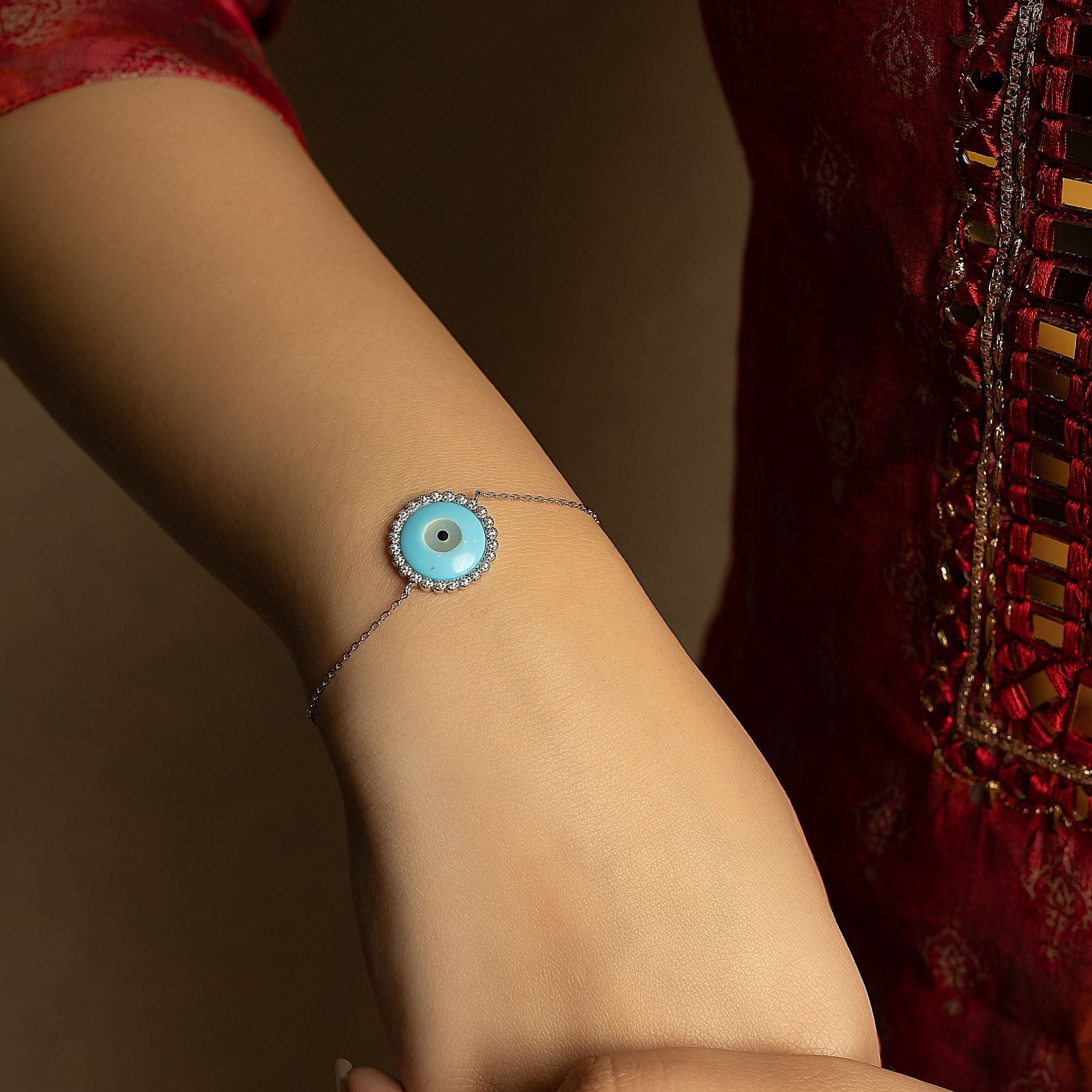 Fanciable Evil-eye Sleek Bracelet silverhousebyrj