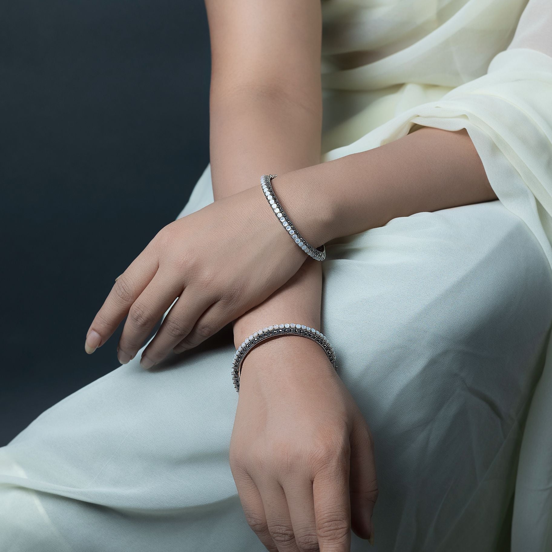 Glamorous Marcasite Bangles silverhousebyrj