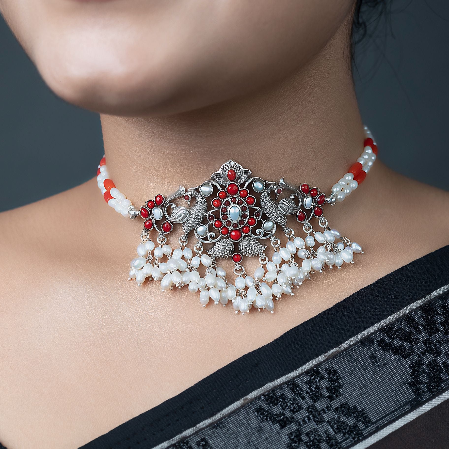 Glamorous Silver Celestial Neckpiece silverhousebyrj