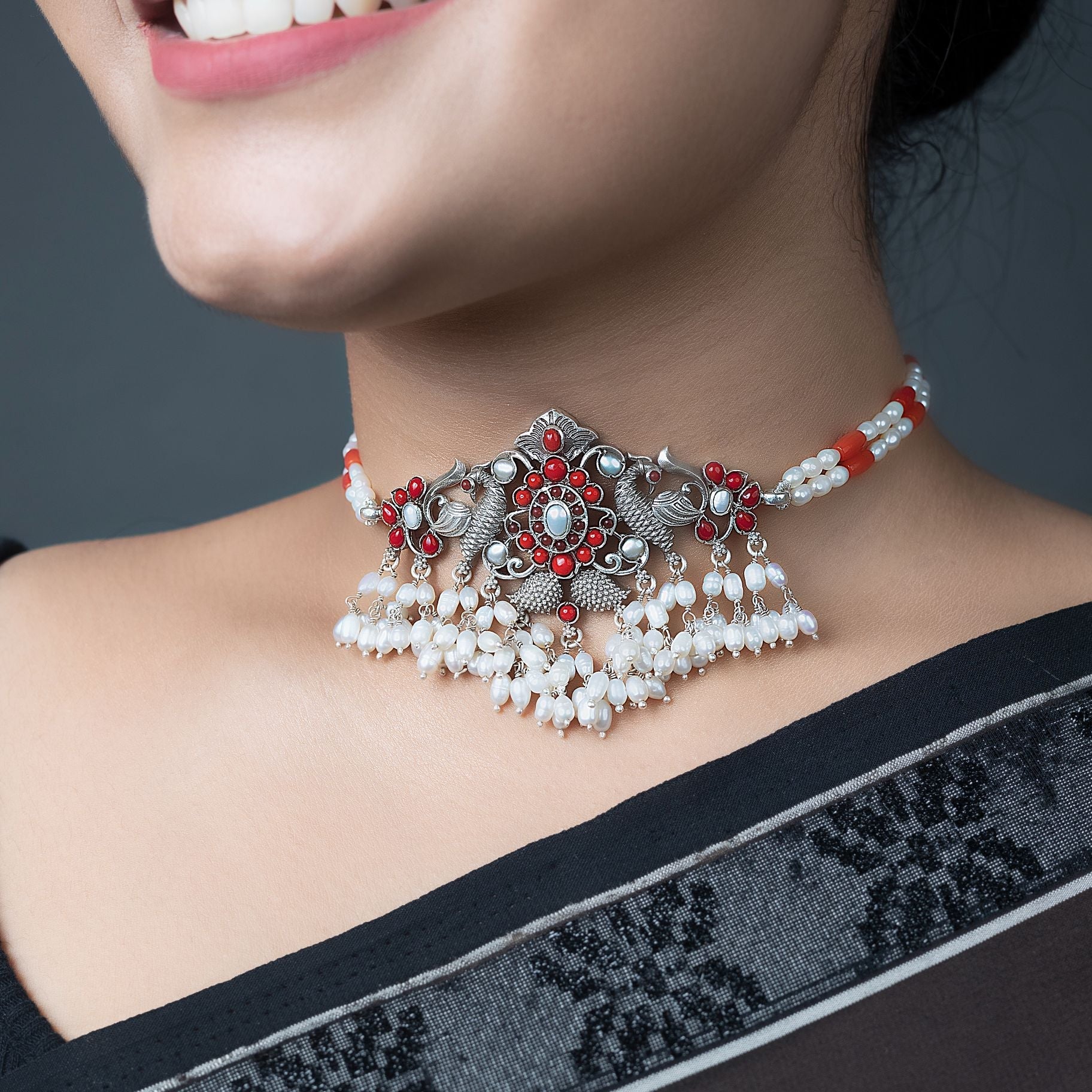 Glamorous Silver Celestial Neckpiece silverhousebyrj