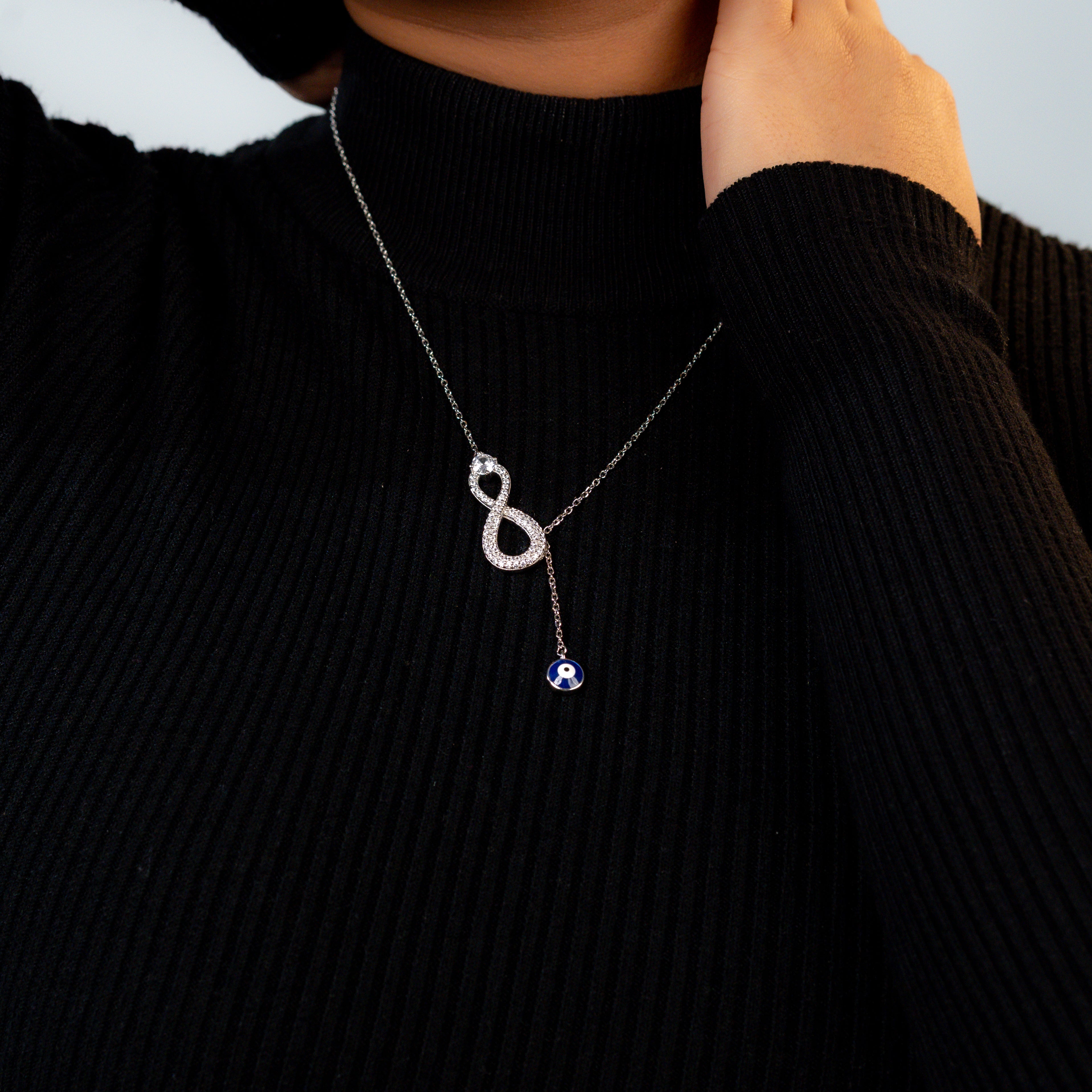 Infinity Evil Eye Necklace