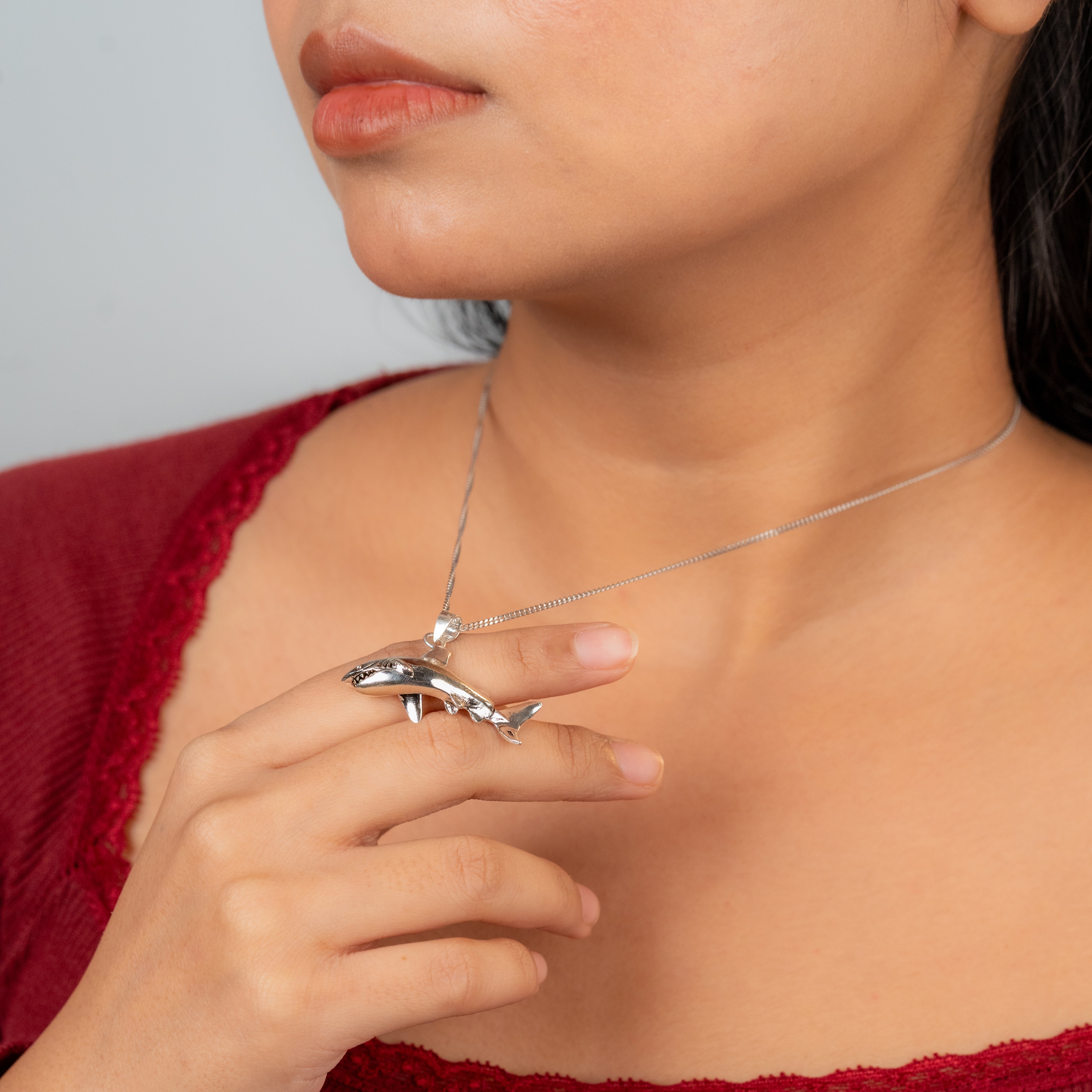 Apex Shark Silver Pendant