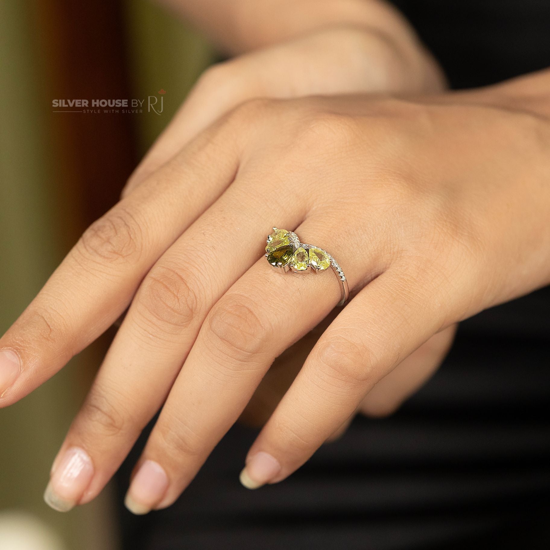 Italian Ring with Stones silverhousebyrj