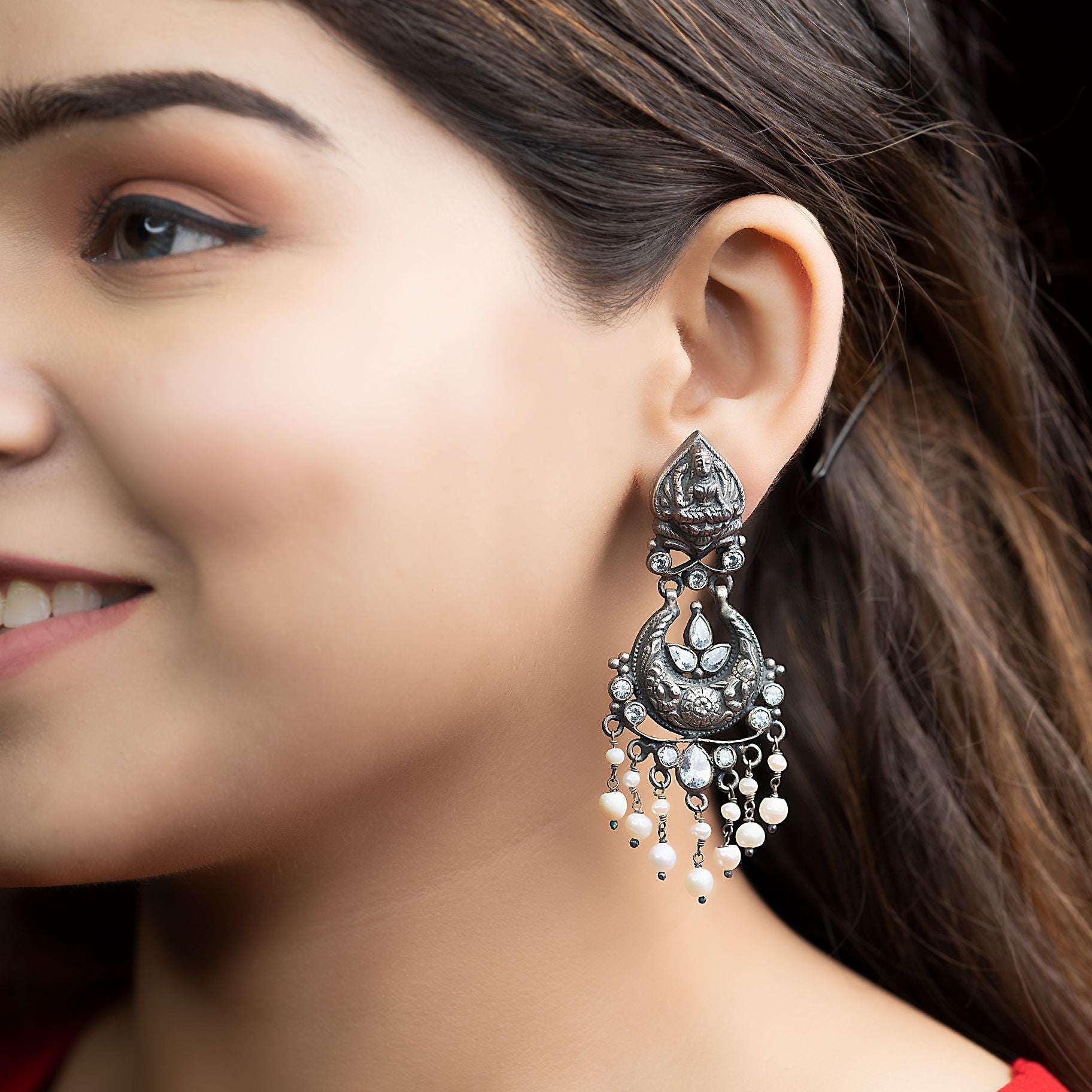 Laxmi's Blessing Pearl Earrings silverhousebyrj