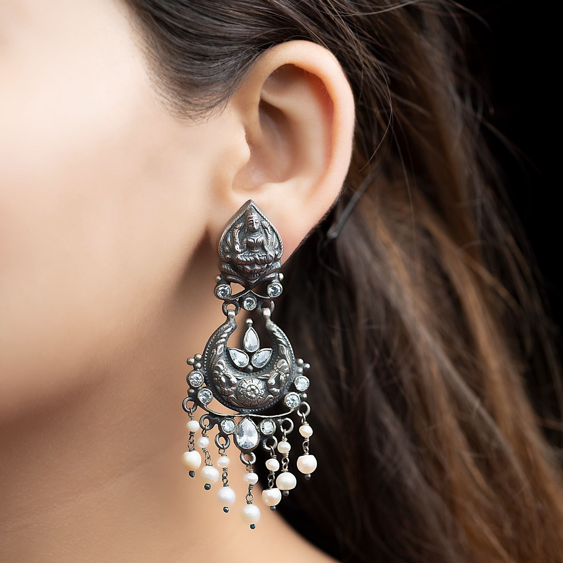 Laxmi's Blessing Pearl Earrings silverhousebyrj