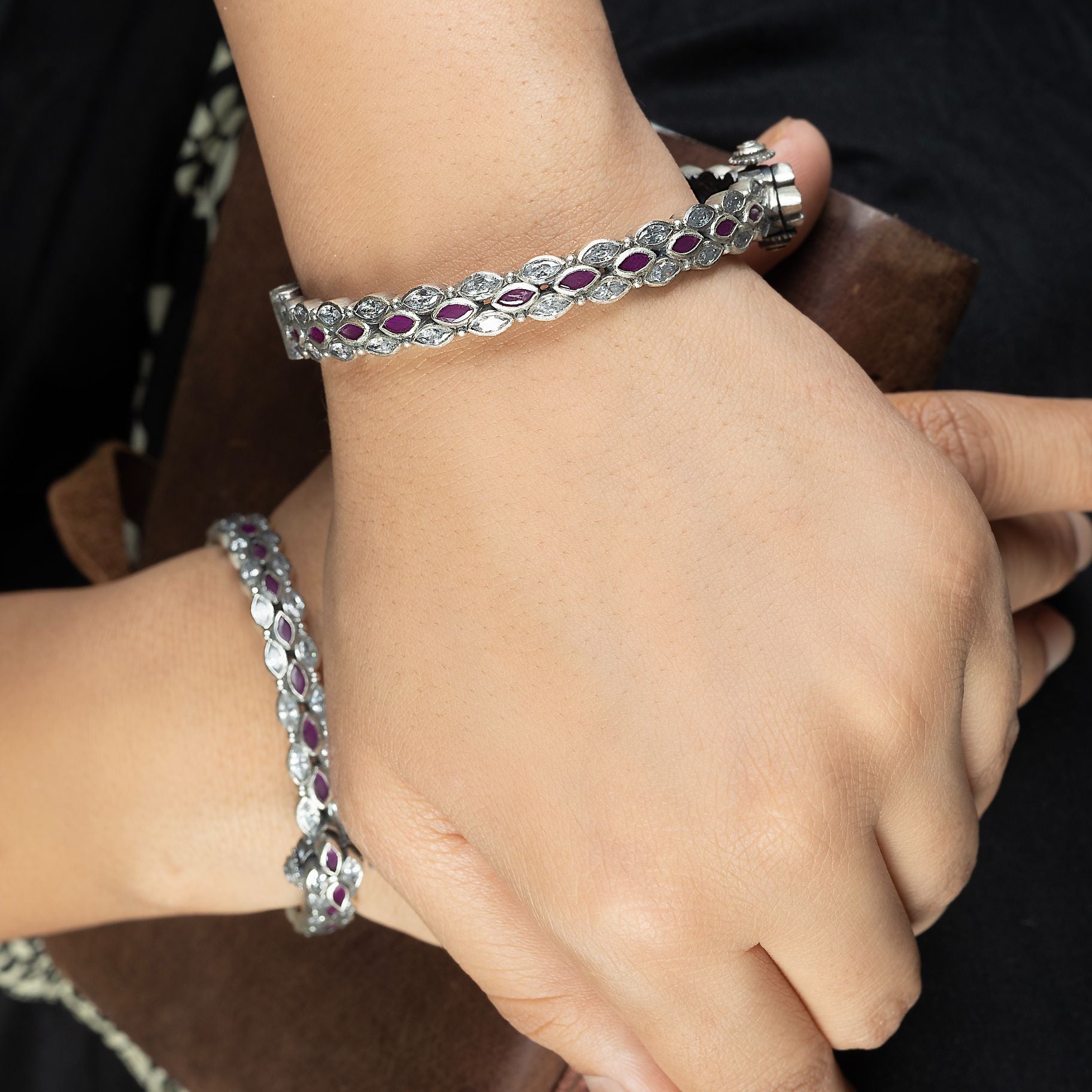 Magenta Kempstone Alluring Bangles silverhousebyrj