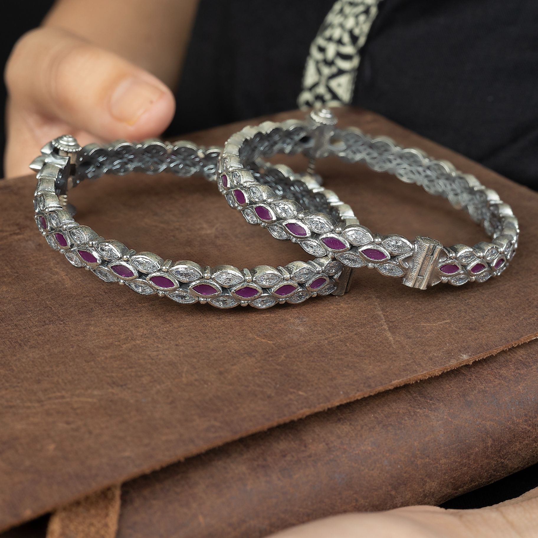 Magenta Kempstone Alluring Bangles silverhousebyrj