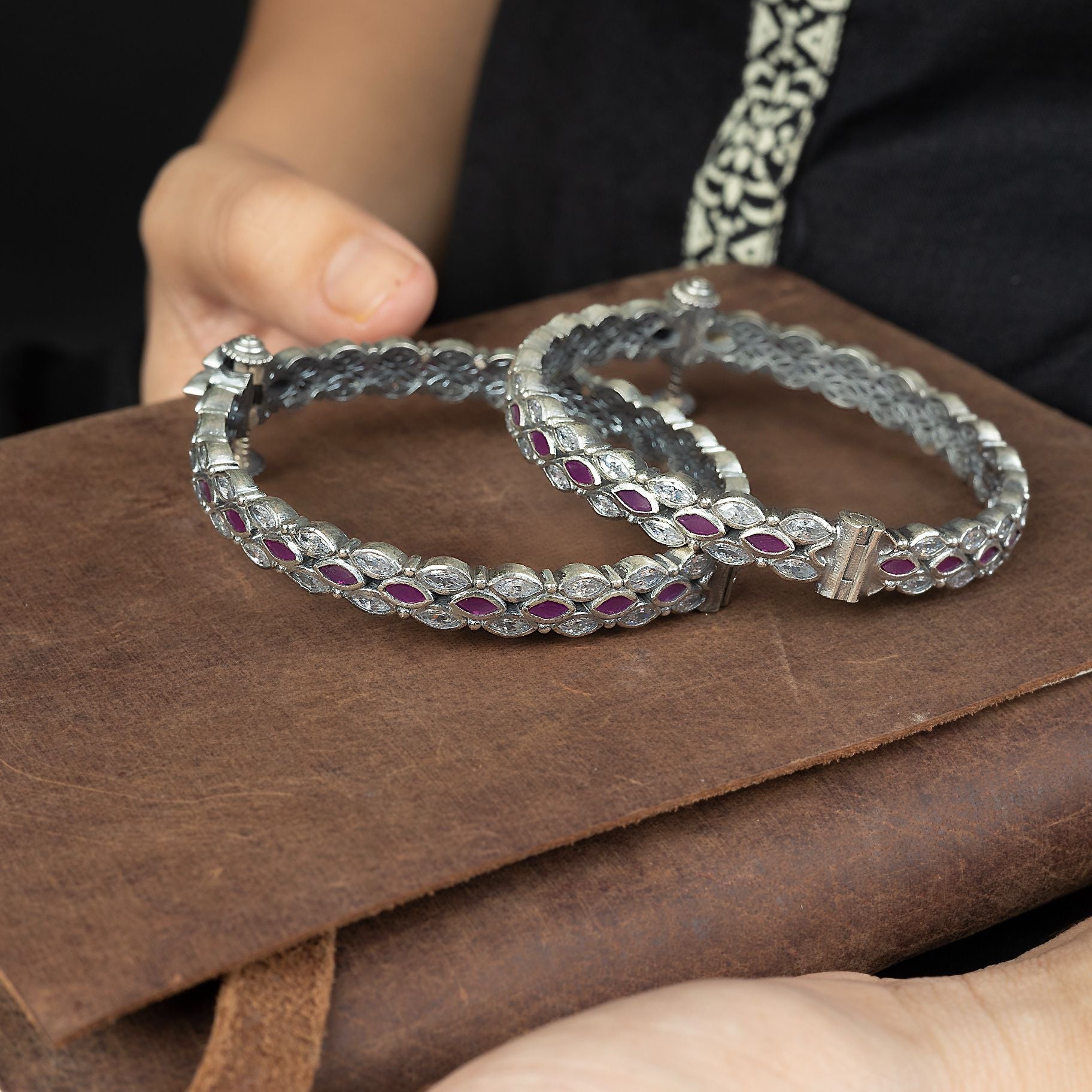 Magenta Kempstone Alluring Bangles silverhousebyrj