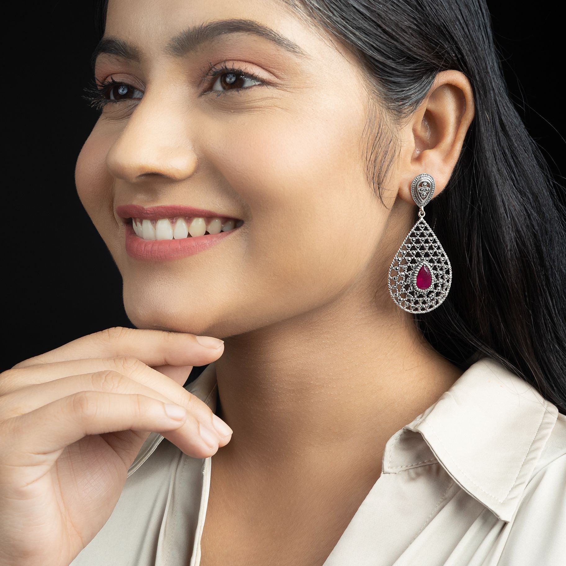 Magnificent Jali Petal Earring silverhousebyrj