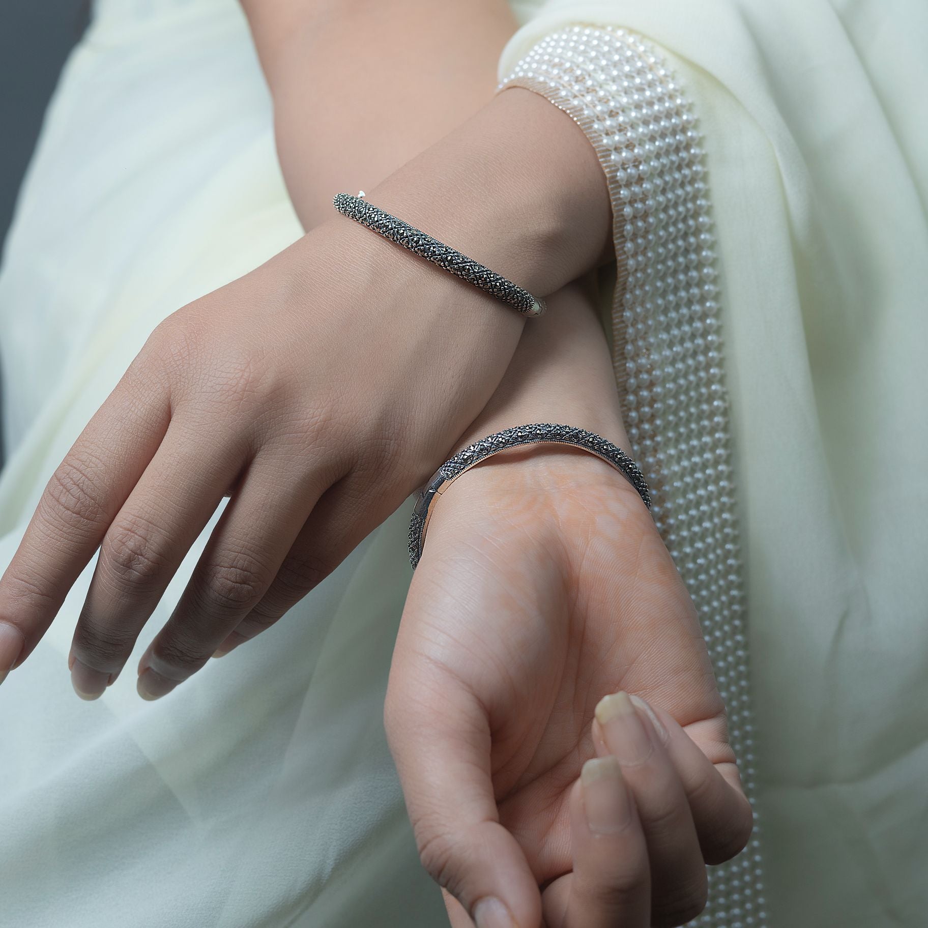 Majestic Marcasite Silver Bangles silverhousebyrj