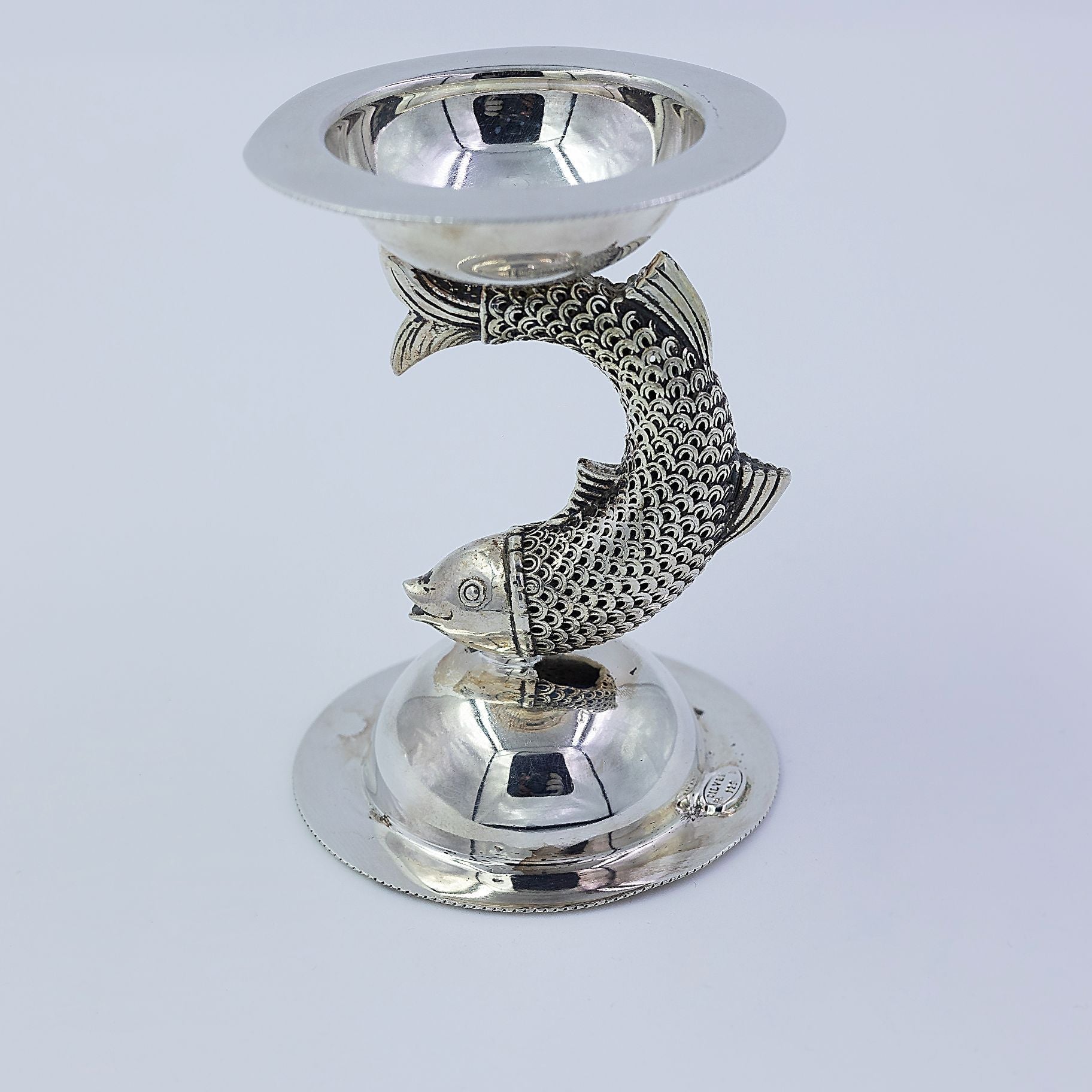 Majestic Silver Fish Diya silverhousebyrj