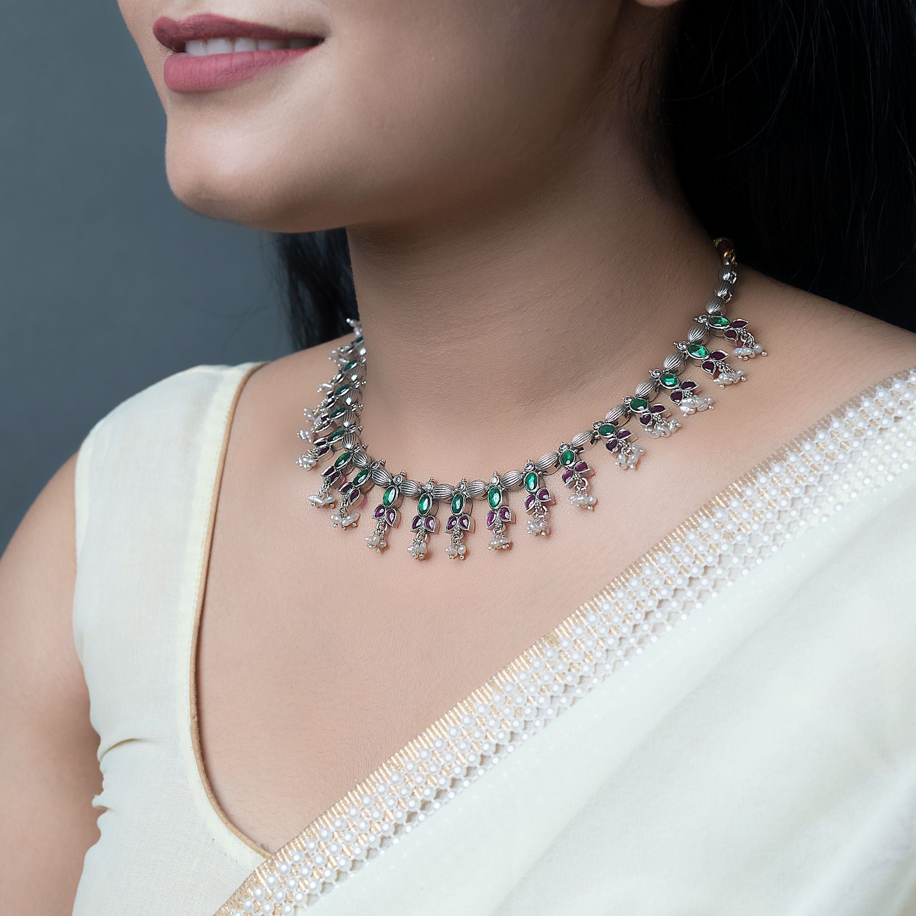 Moonlit Elegance Necklace with Earring Set silverhousebyrj