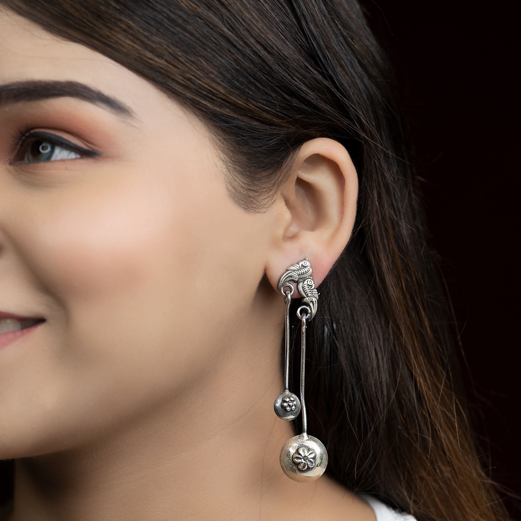 Pendulum Shaped Dangler Earrings silverhousebyrj