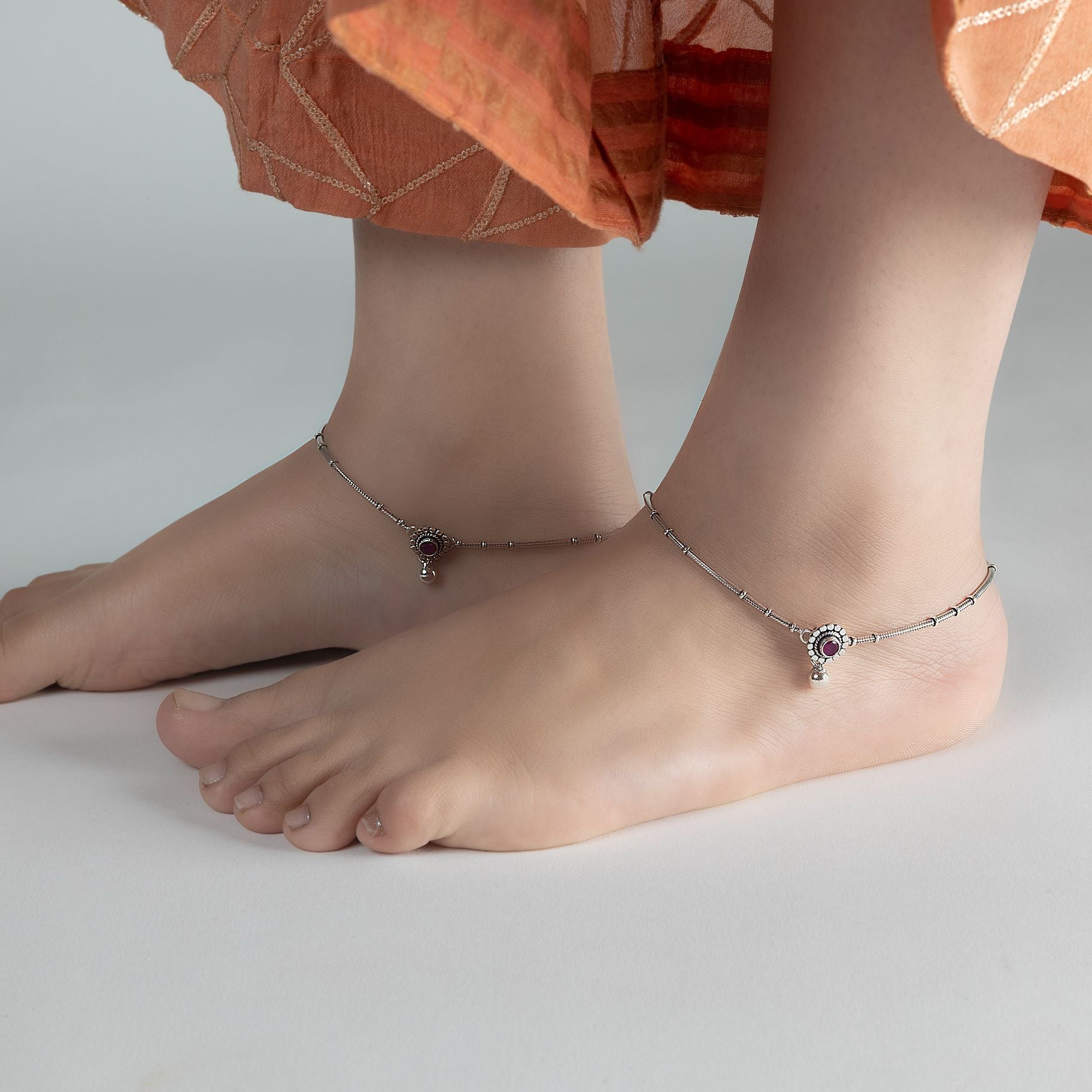 Pretty Chain Anklet Designed on Lock silverhousebyrj