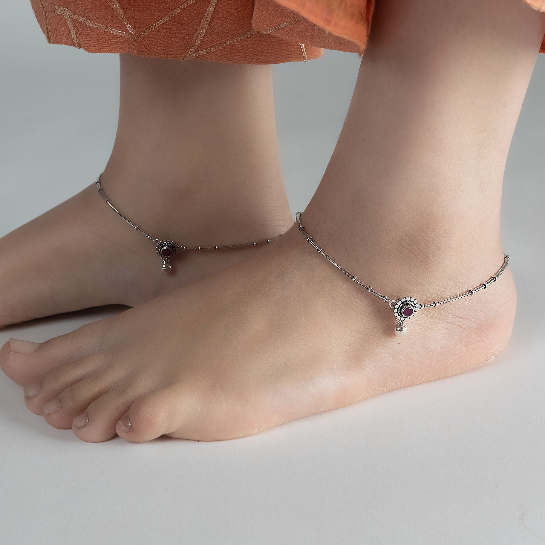 Pretty Chain Anklet Designed on Lock silverhousebyrj