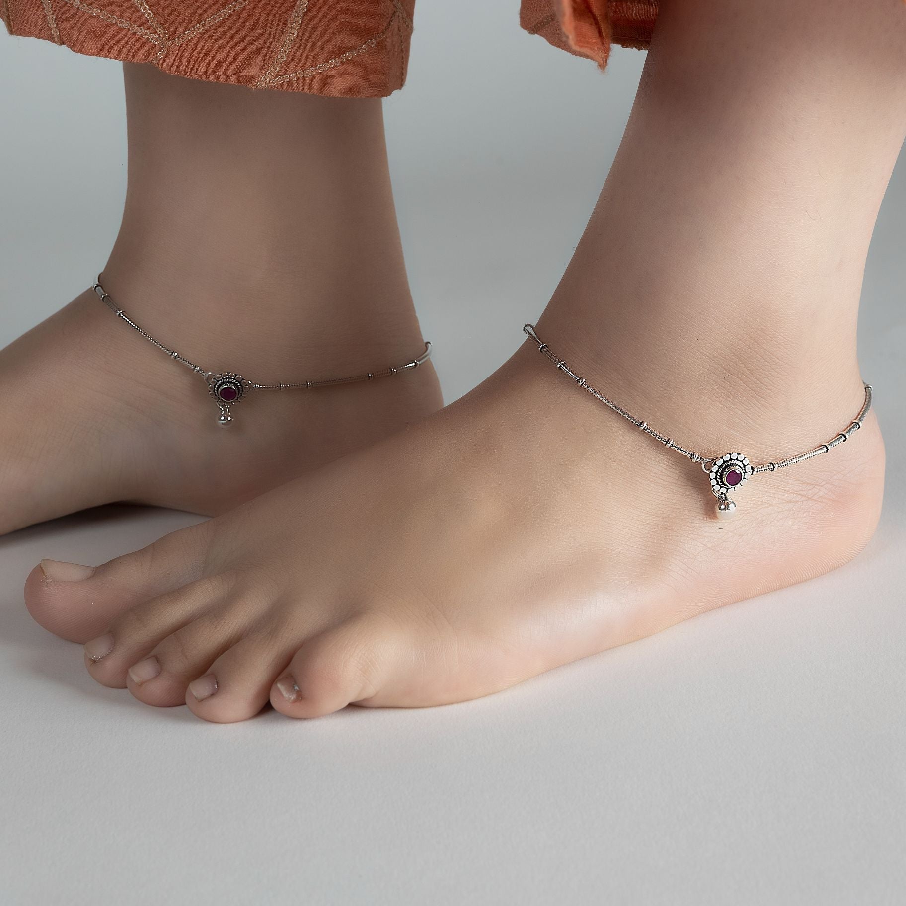 Pretty Chain Anklet Designed on Lock silverhousebyrj