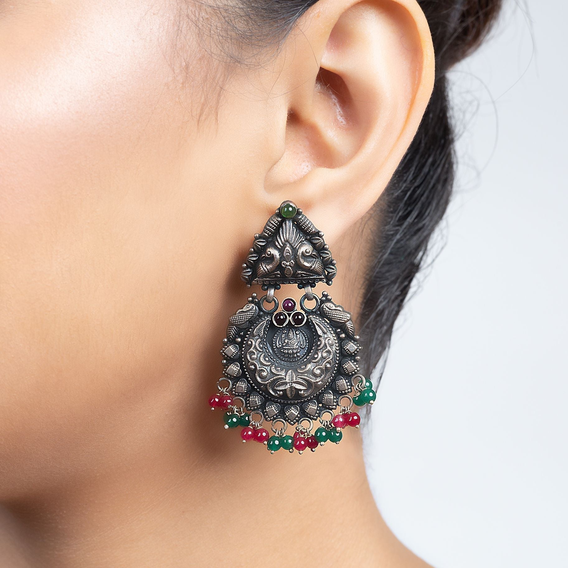 Regal Chandbali Silver Earrings silverhousebyrj