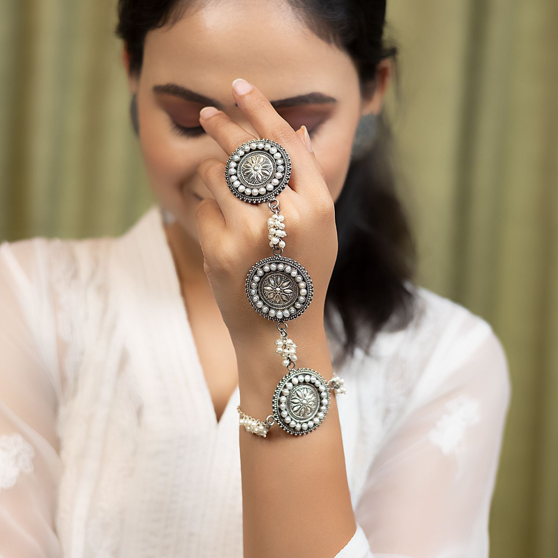 Shahi Haath Phool Ring silverhousebyrj
