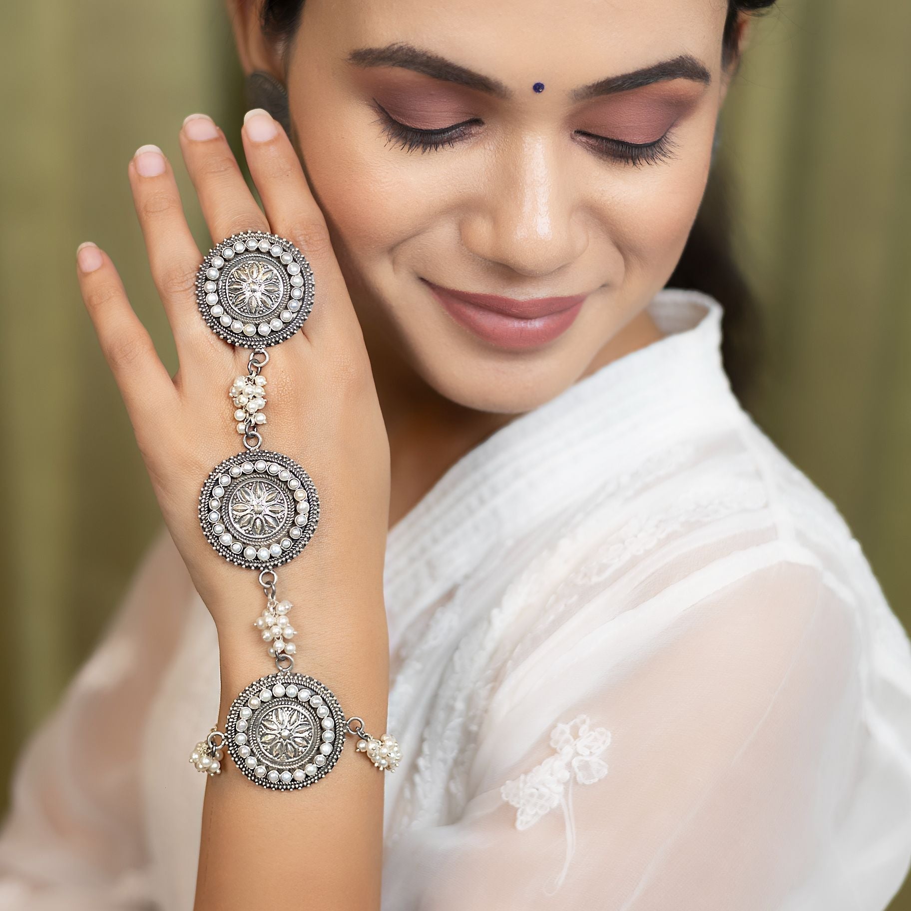 Shahi Haath Phool Ring silverhousebyrj