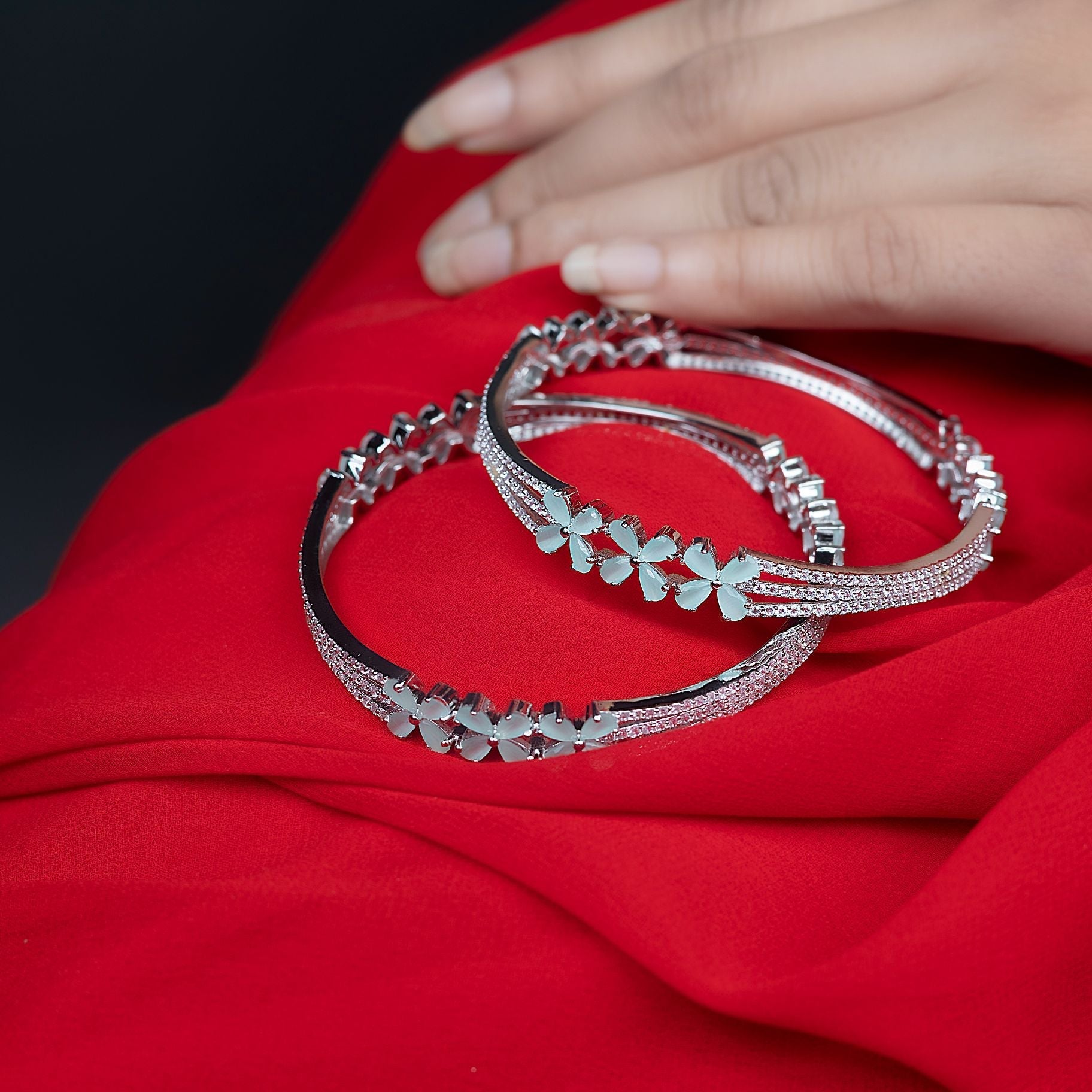 Smashing Stone Studded Bangle silverhousebyrj