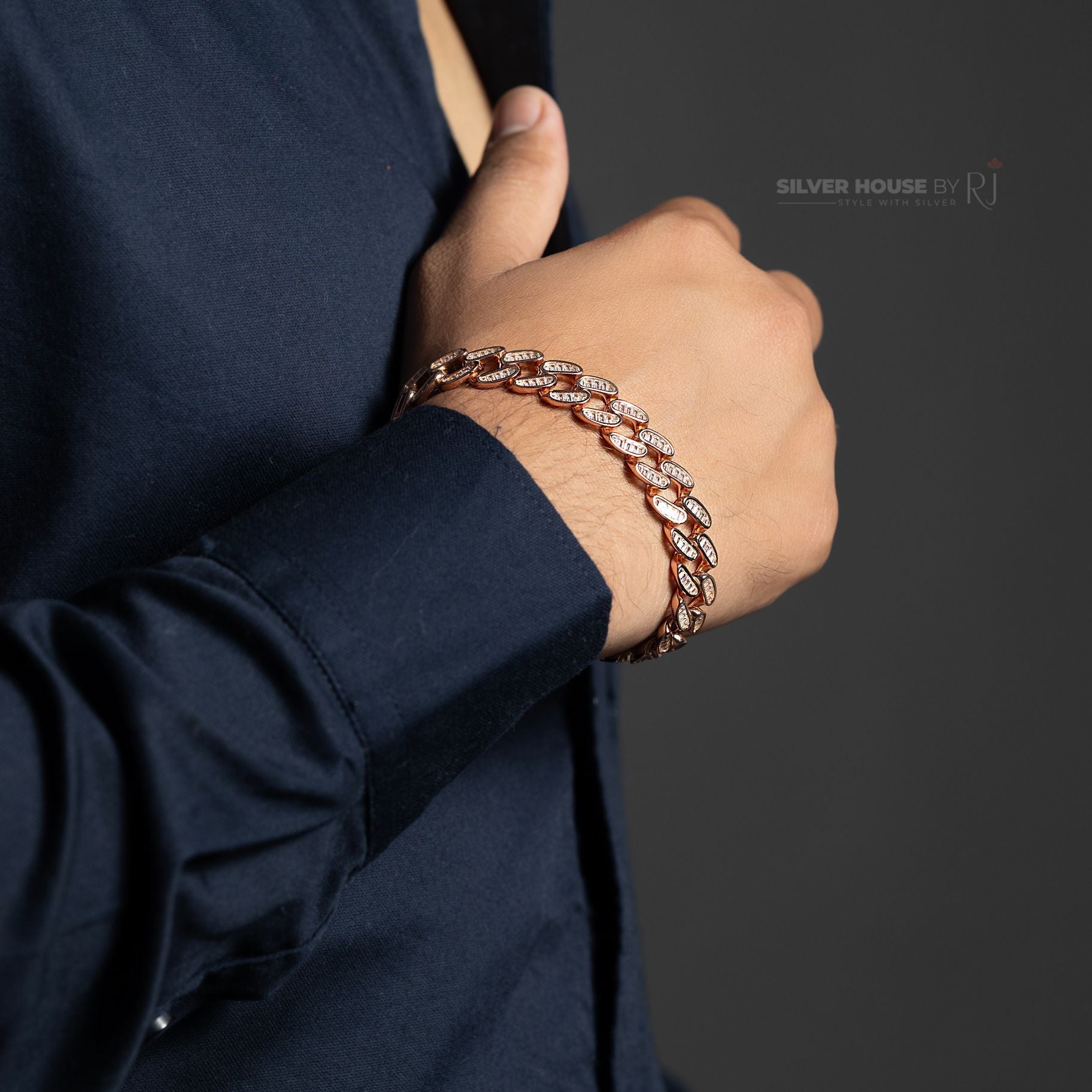 Stone Studded Italian Bracelet silverhousebyrj