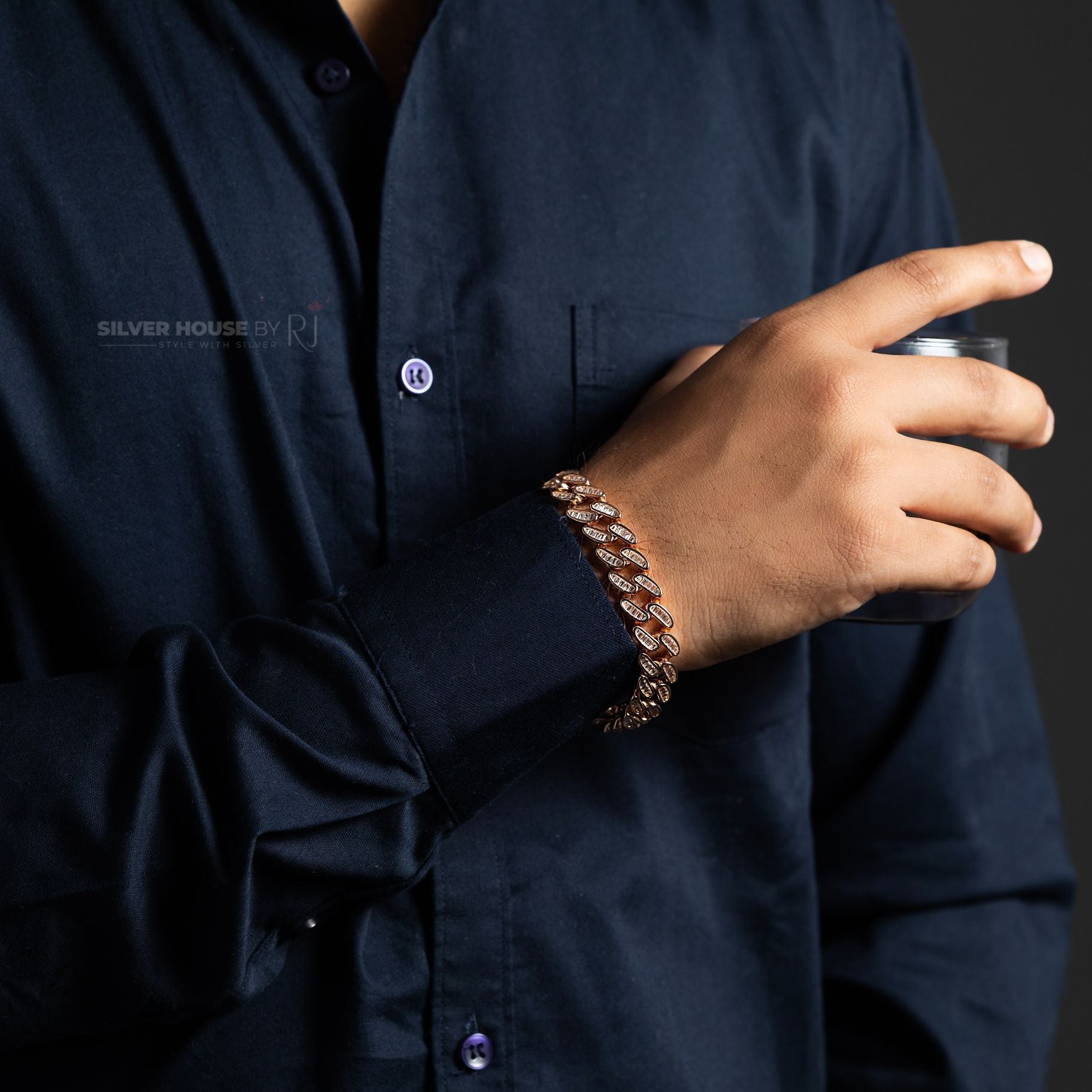 Stone Studded Italian Bracelet silverhousebyrj
