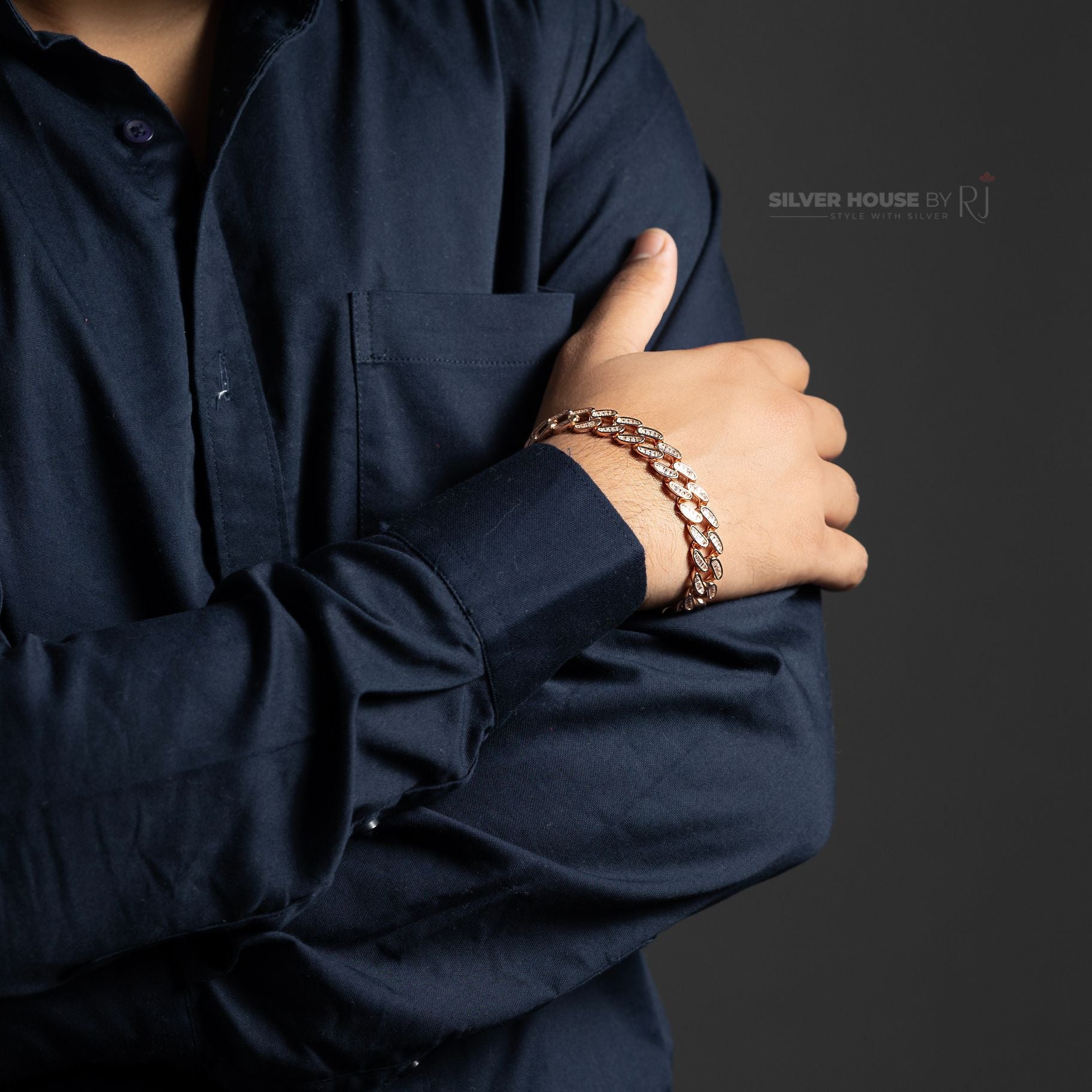Stone Studded Italian Bracelet silverhousebyrj