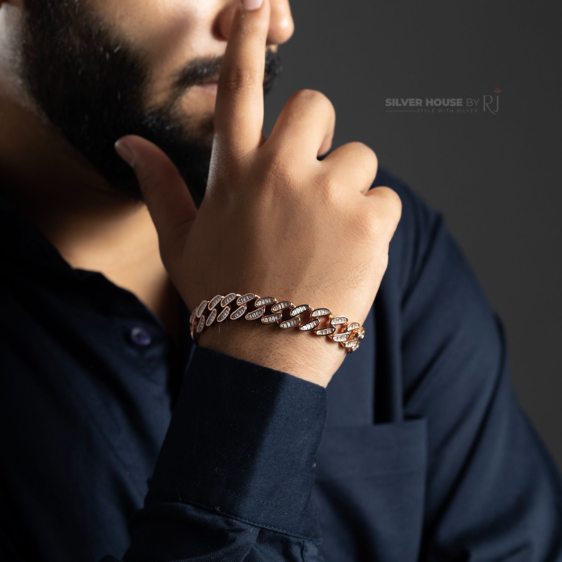Stone Studded Italian Bracelet silverhousebyrj