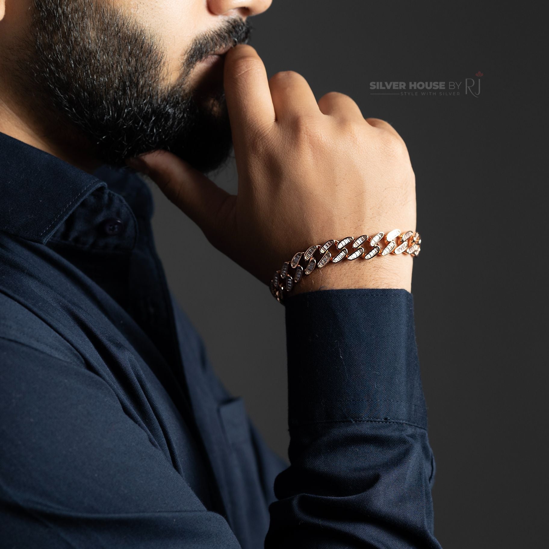 Stone Studded Italian Bracelet silverhousebyrj