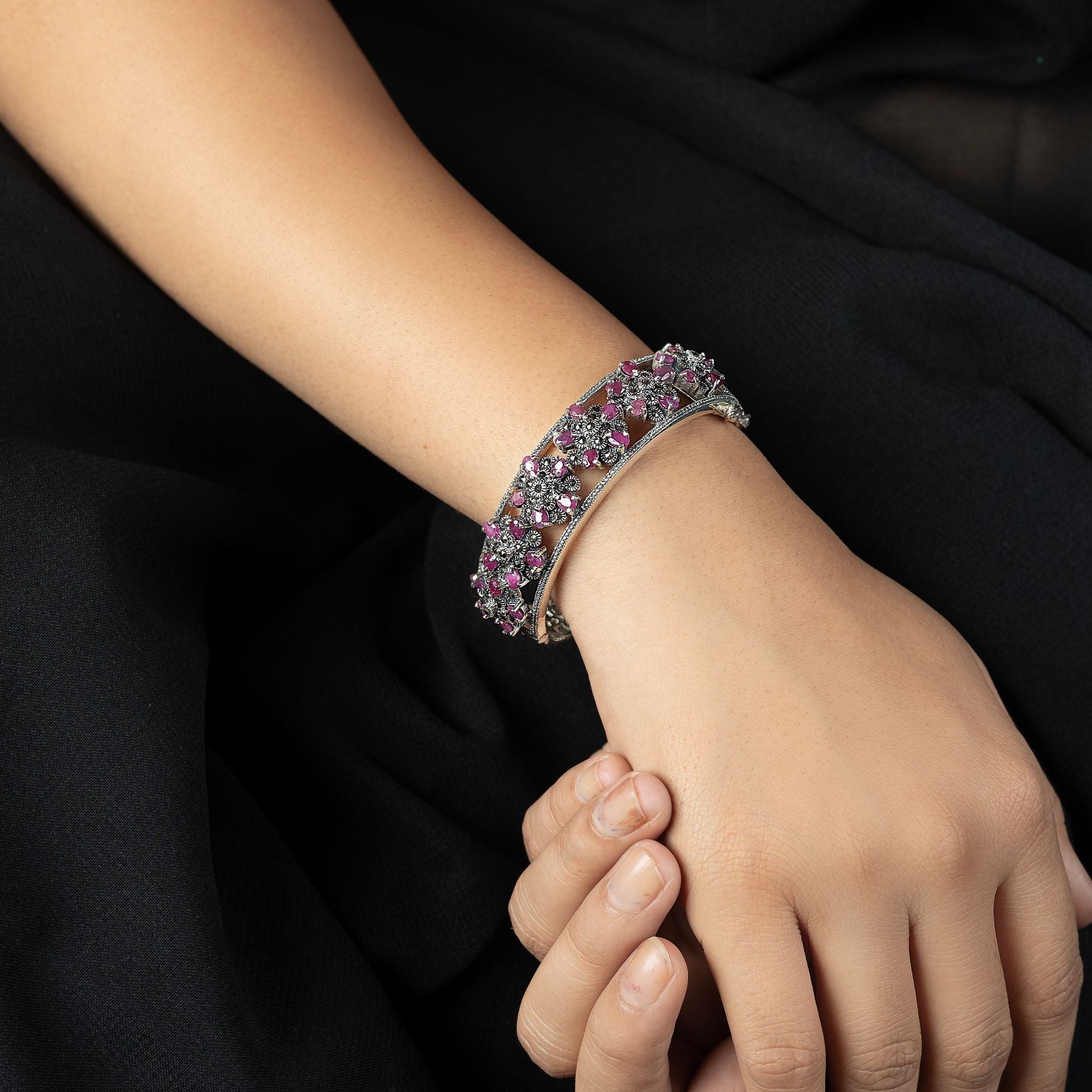 Stone Studded Stunning Kada silverhousebyrj