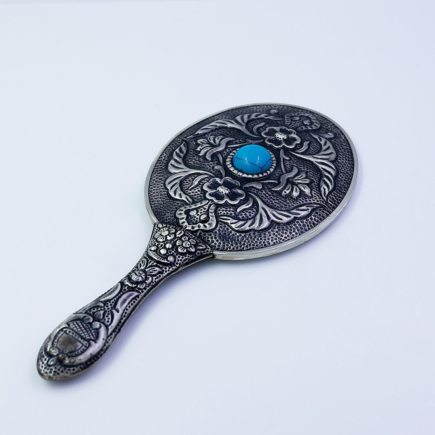 Stone Studded Vintage Silver Mirror silverhousebyrj