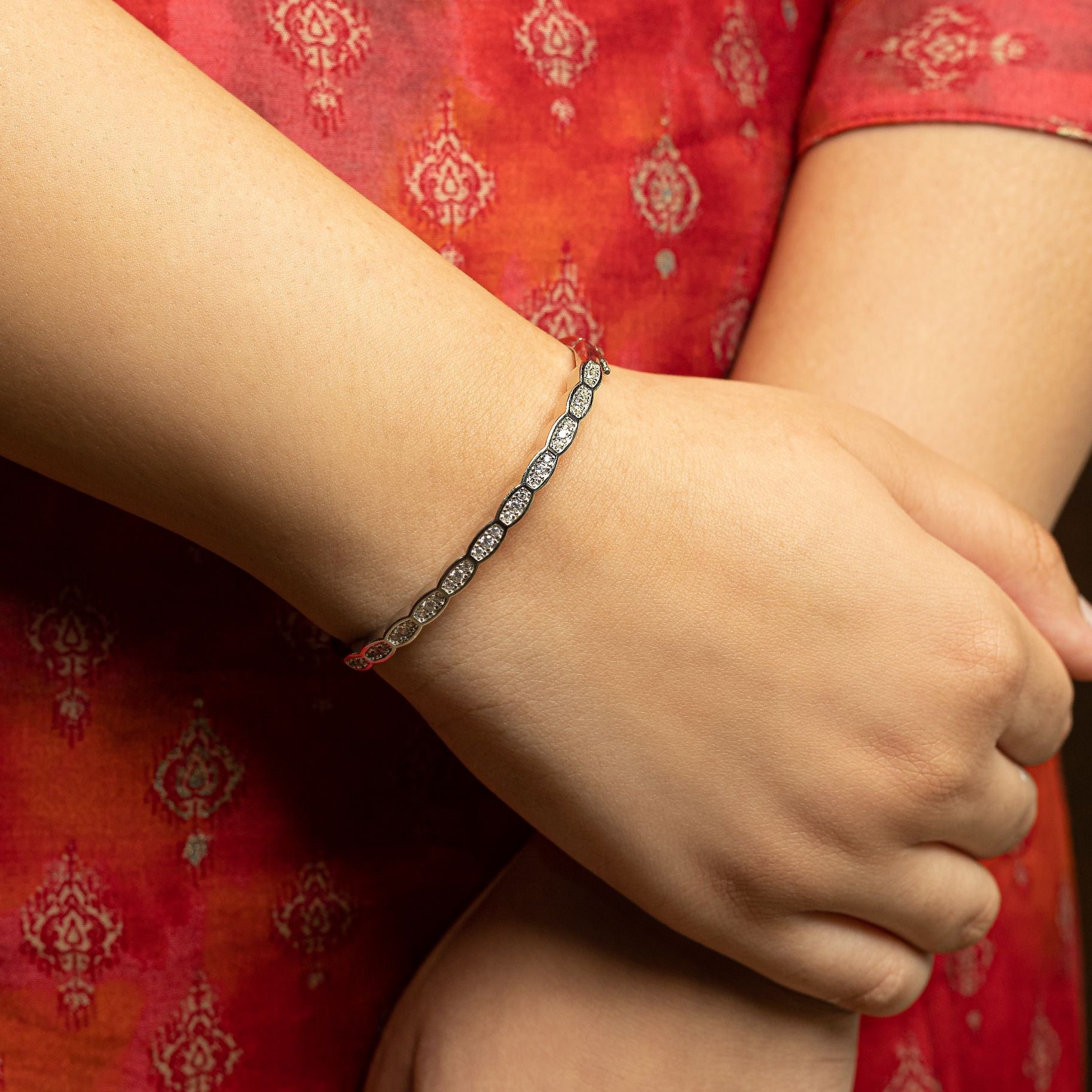 Stylish Zircon Studded Crystal bangle silverhousebyrj