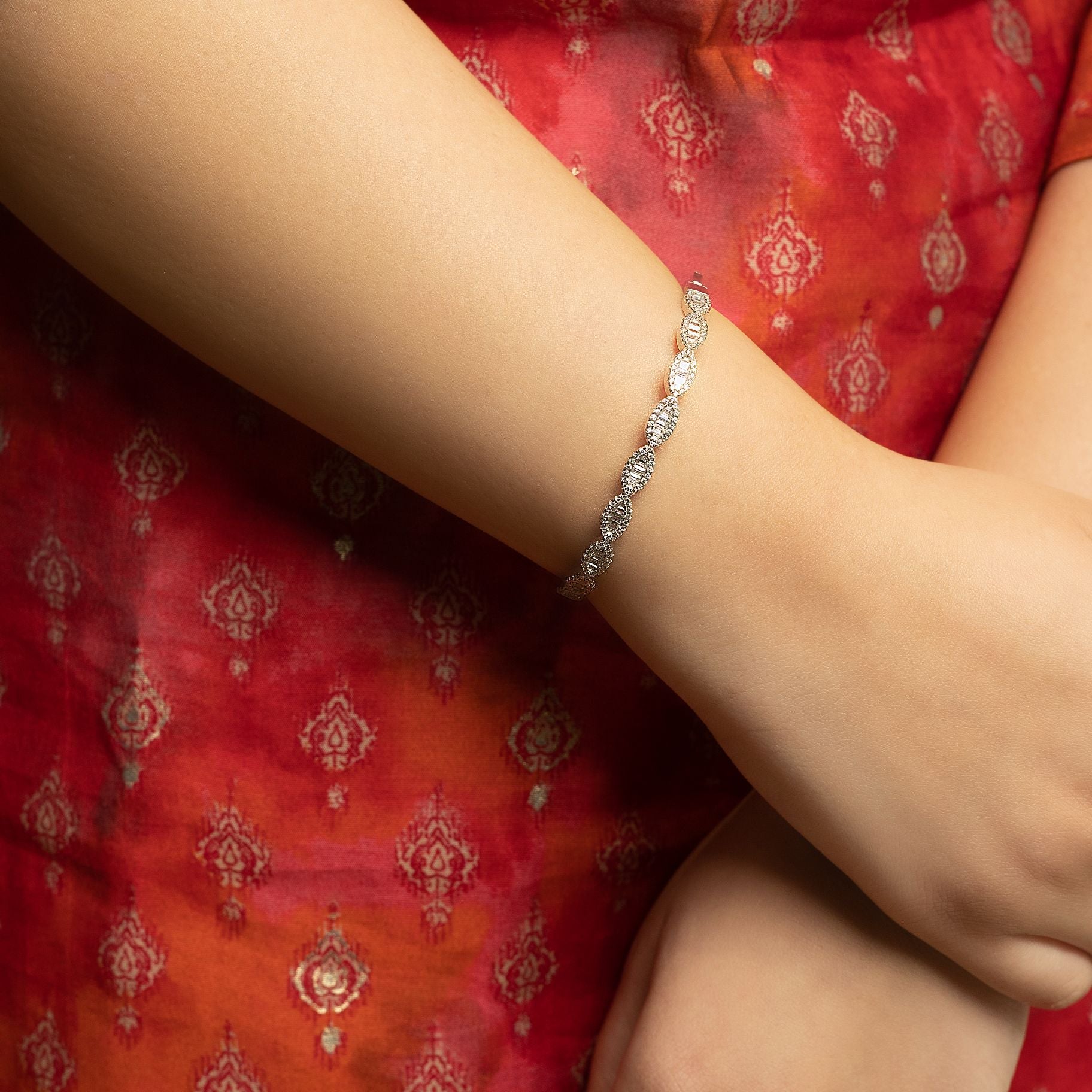 Stylish Zircon Studded bangle silverhousebyrj