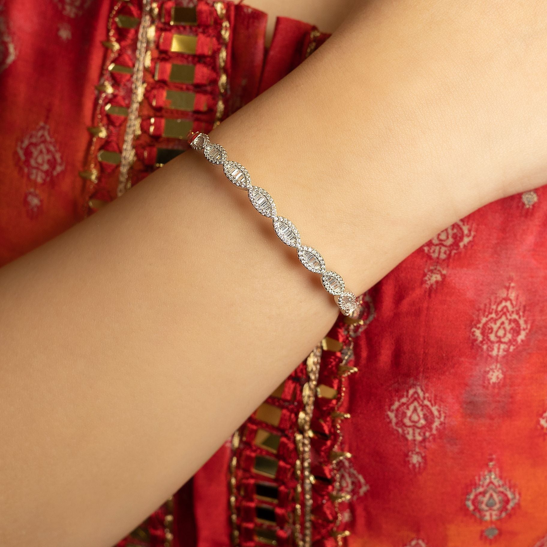 Stylish Zircon Studded bangle silverhousebyrj