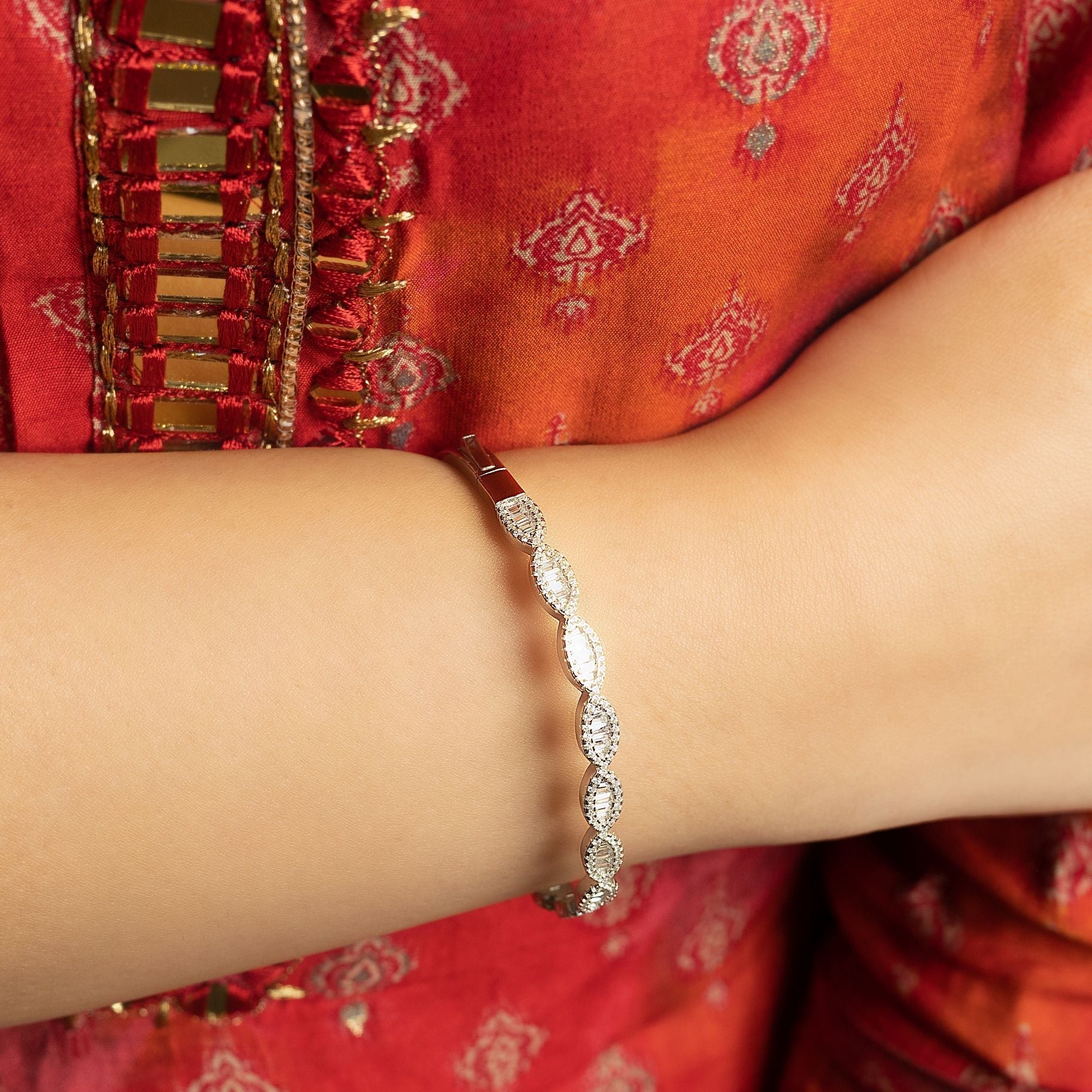 Stylish Zircon Studded bangle silverhousebyrj