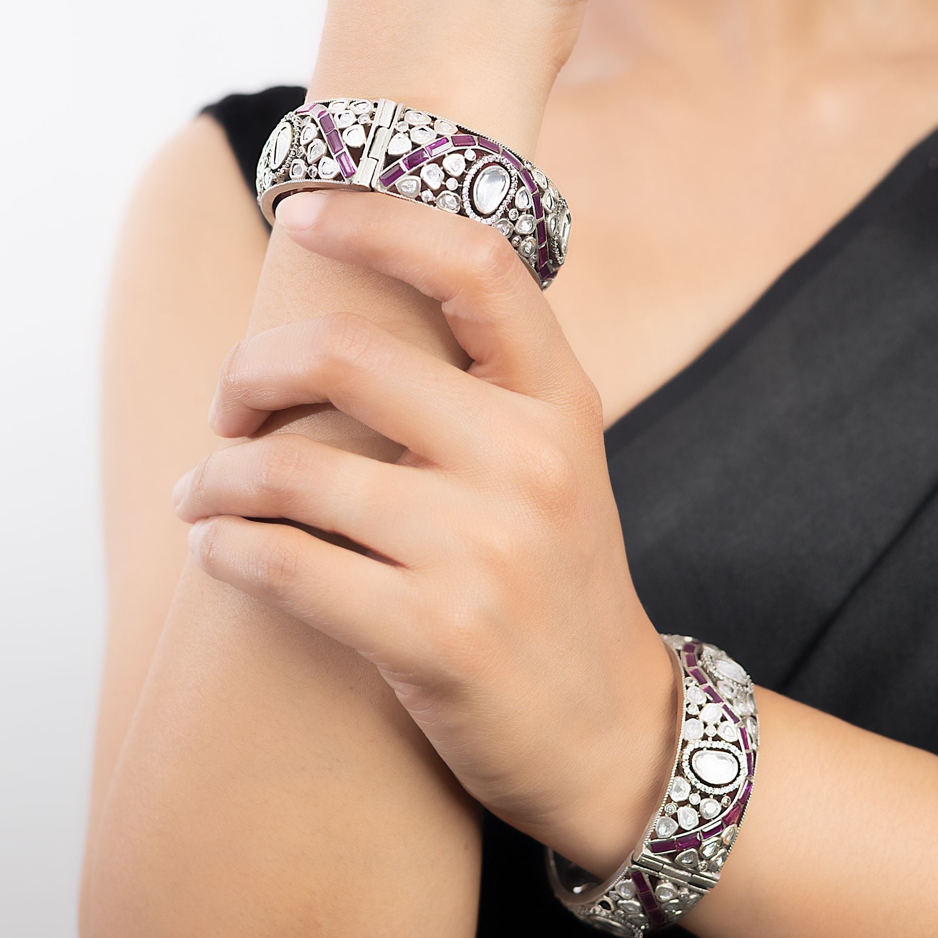 Traditional Kundan Work Kada silverhousebyrj
