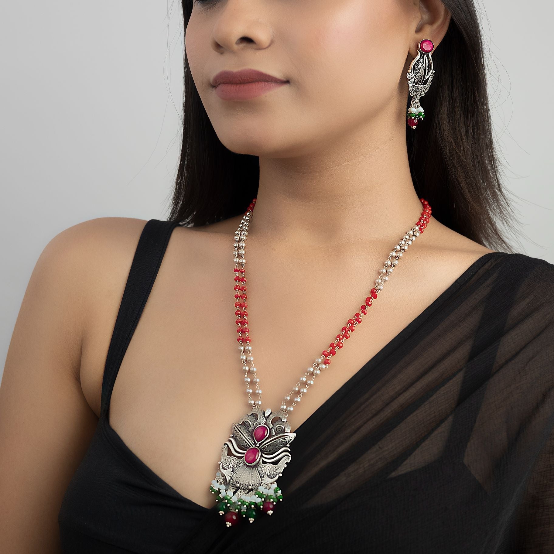 Tribal Descent Necklace Set silverhousebyrj