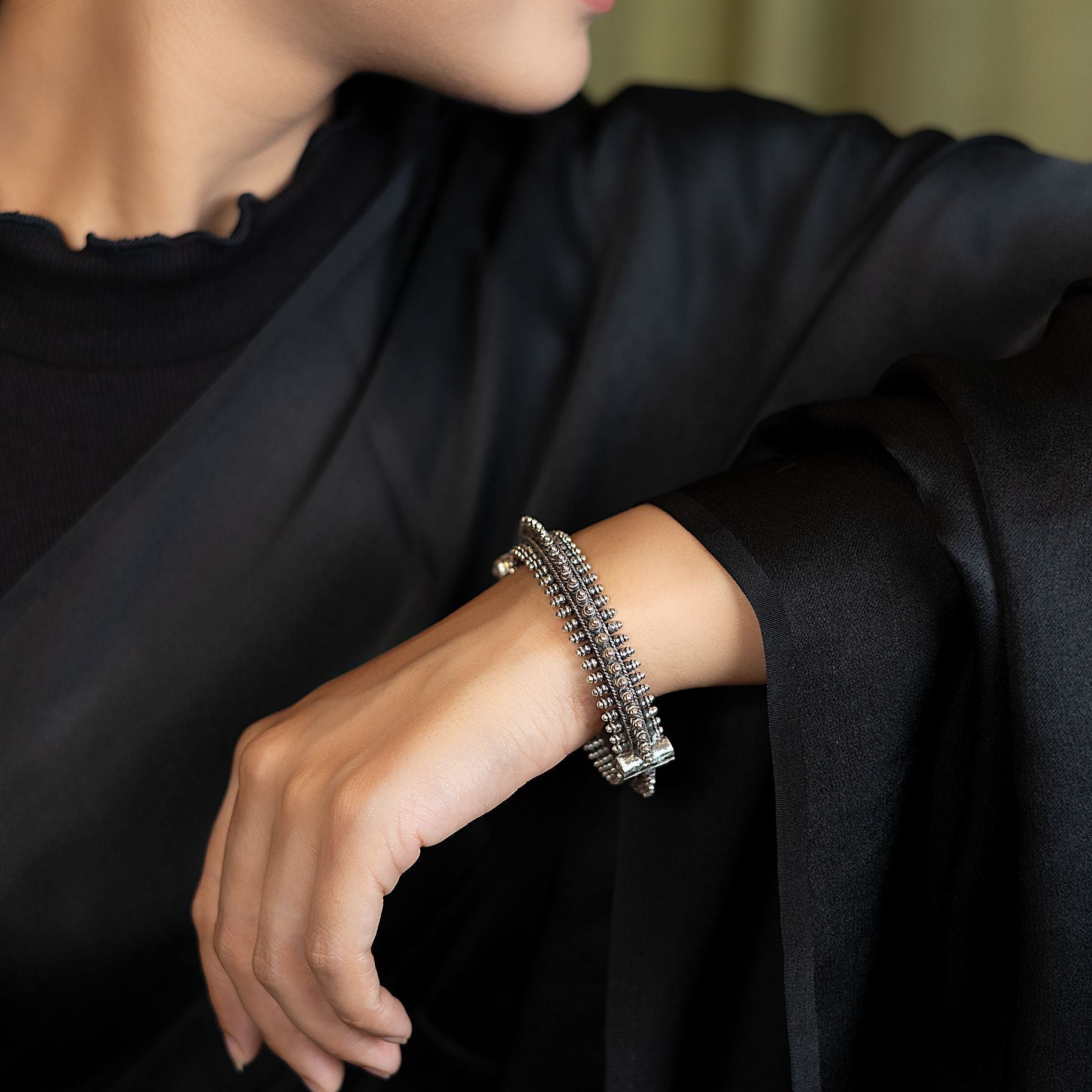 Tribal Engraved Designer Kada silverhousebyrj